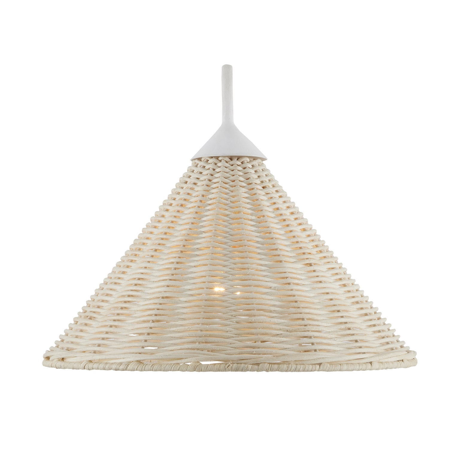 One Light Wall Sconce from the Basket collection in White/Bleached Natural finish