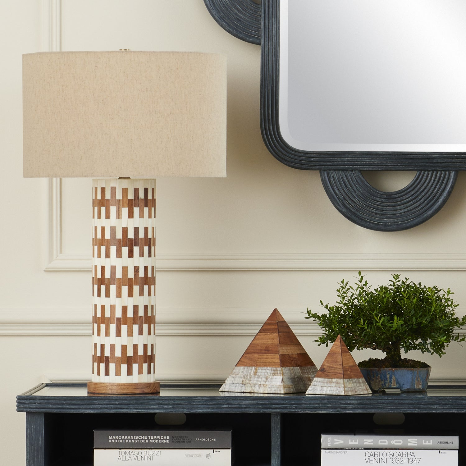 One Light Table Lamp from the Tia collection in White/Natural/Antique Brass finish