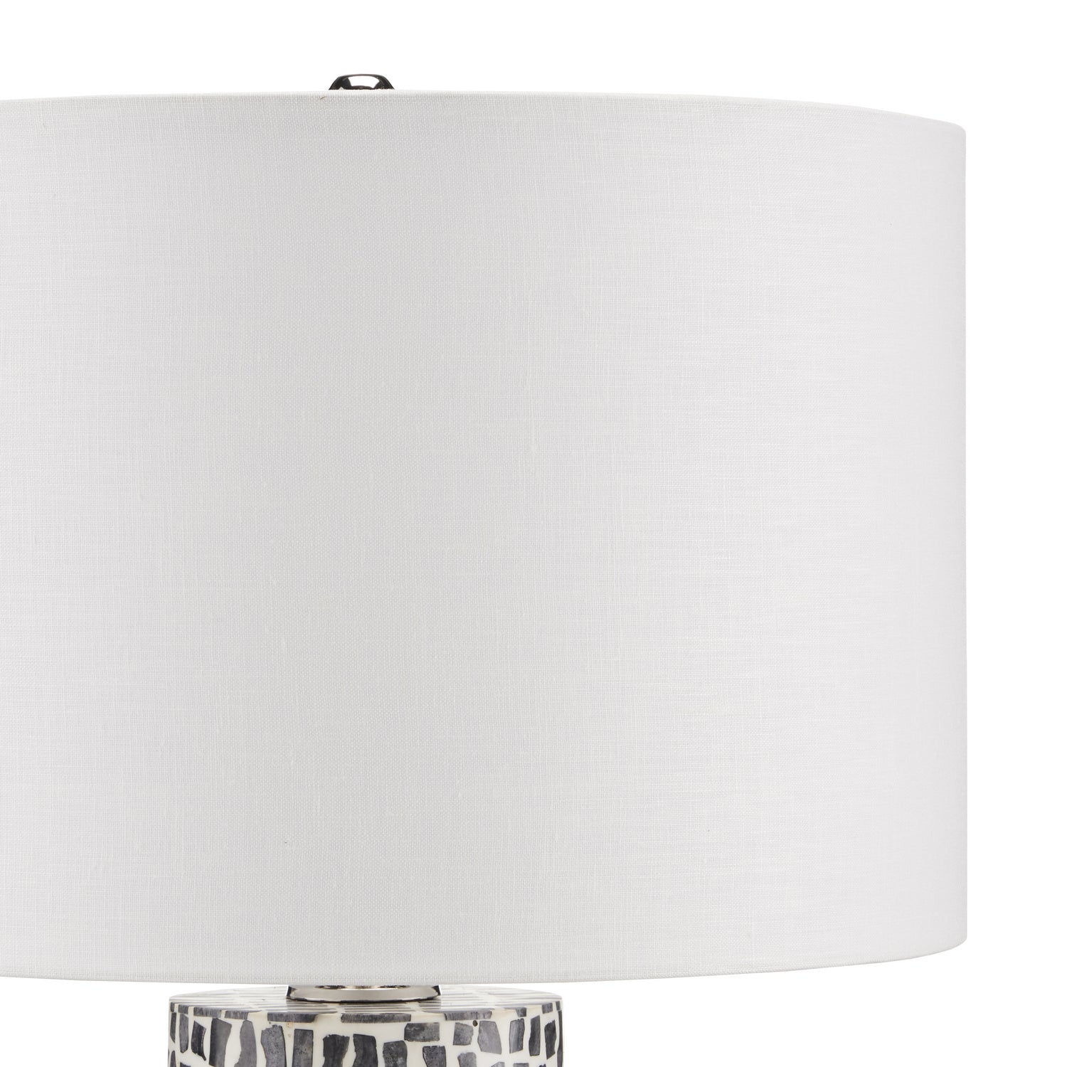 One Light Table Lamp from the Charcoal collection in Gray/White/Polished Nickel finish