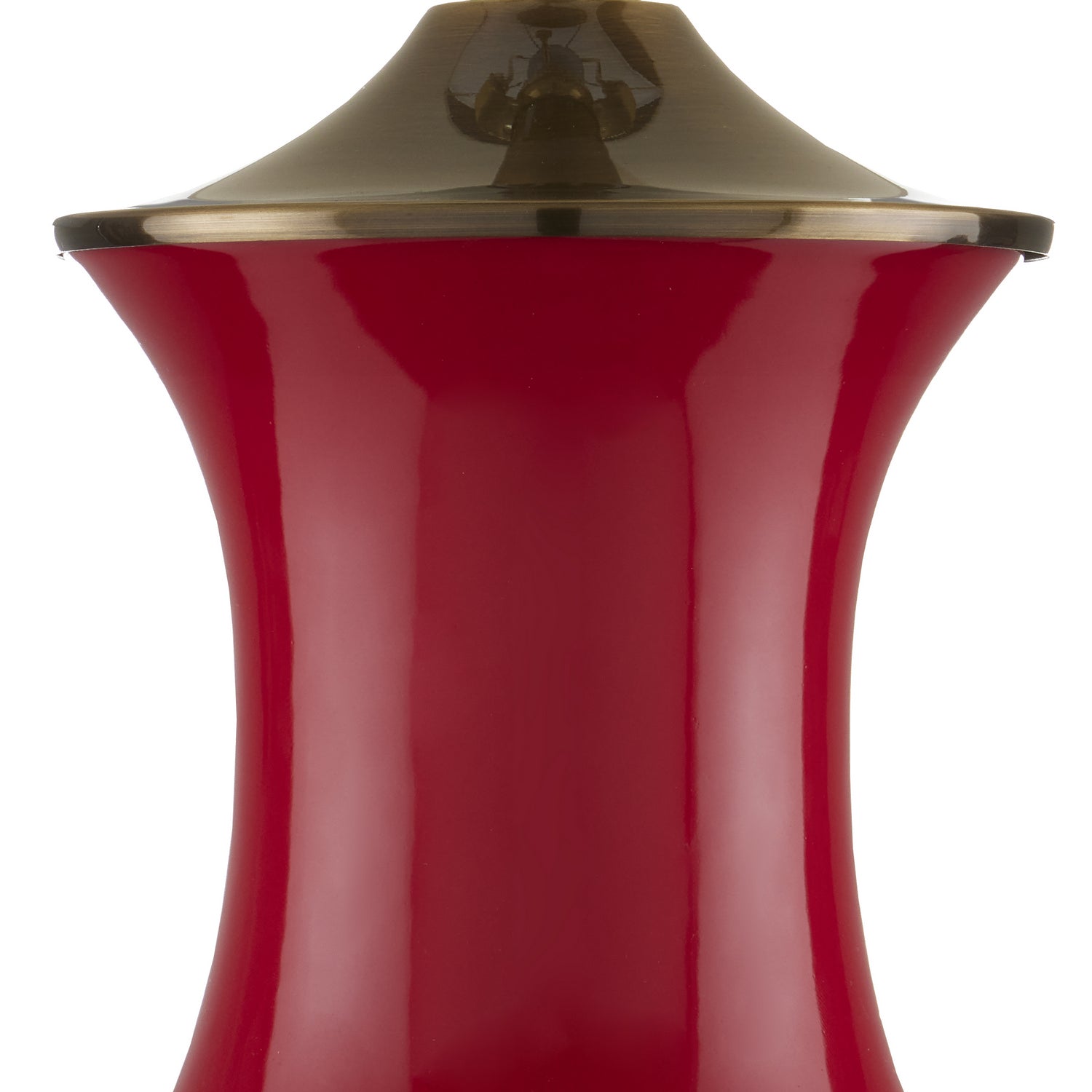 One Light Table Lamp from the Lilou collection in Red/Antique Brass finish