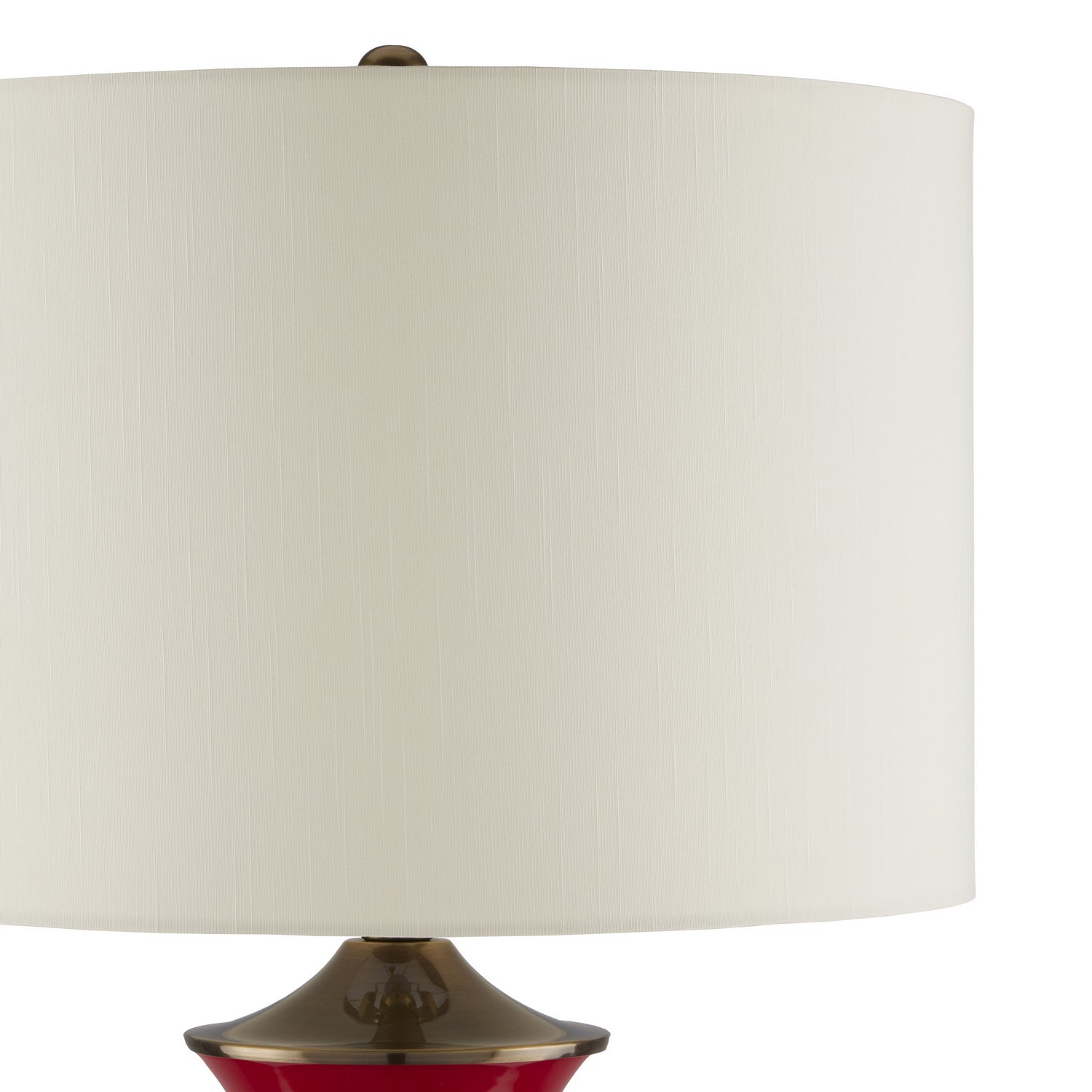 One Light Table Lamp from the Lilou collection in Red/Antique Brass finish