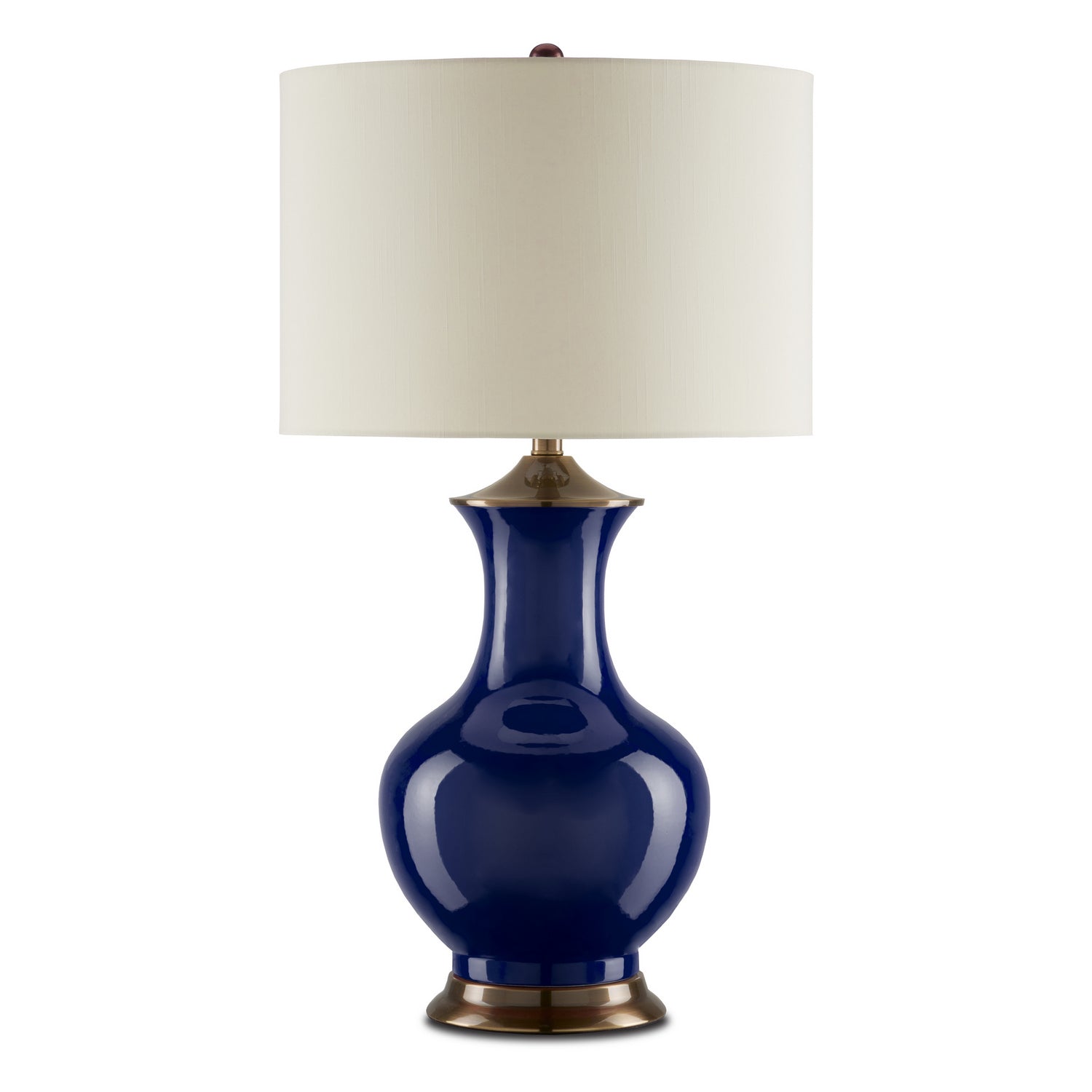 One Light Table Lamp from the Lilou collection in Blue/Antique Brass finish