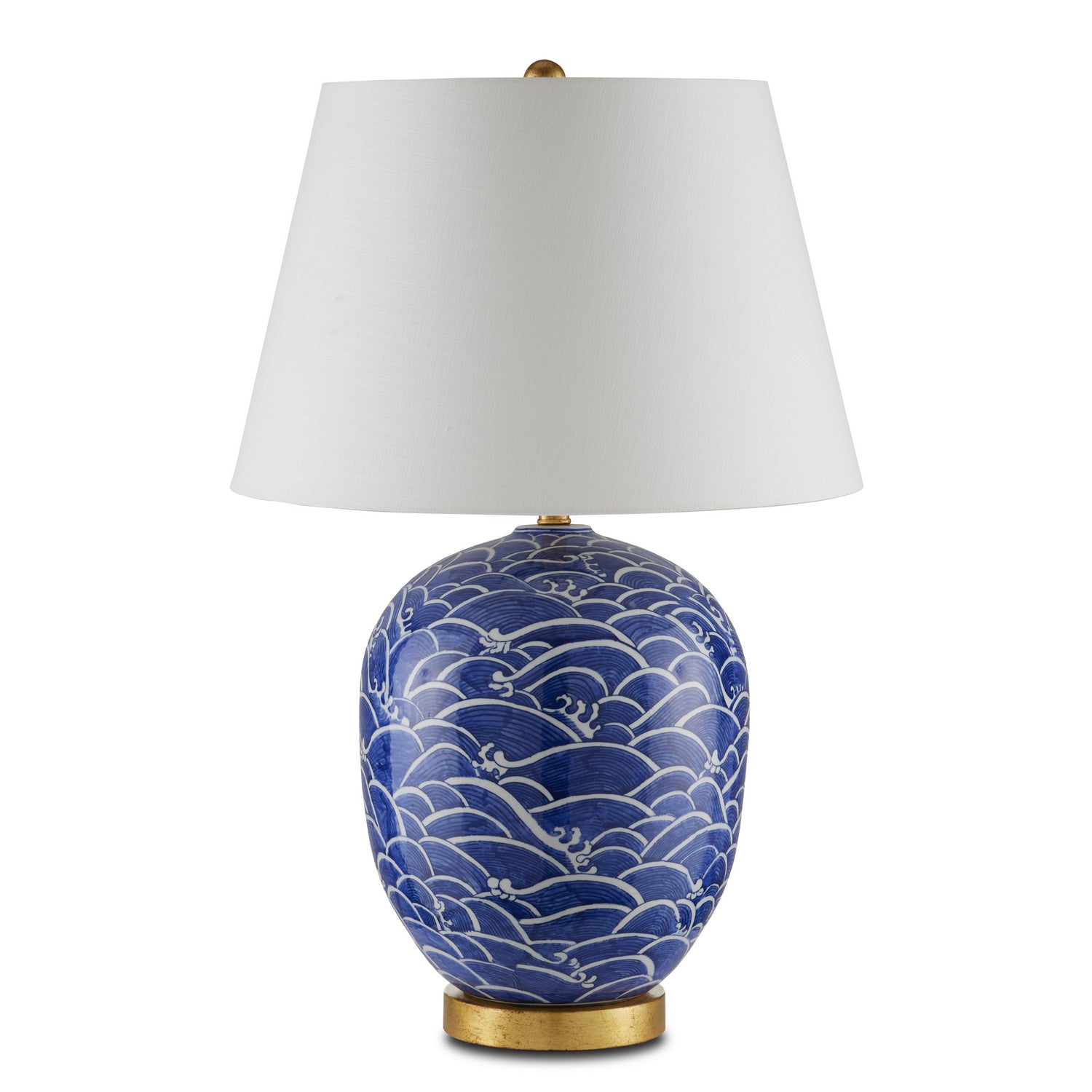 One Light Table Lamp from the Nami collection in Blue/White/Gold Leaf finish