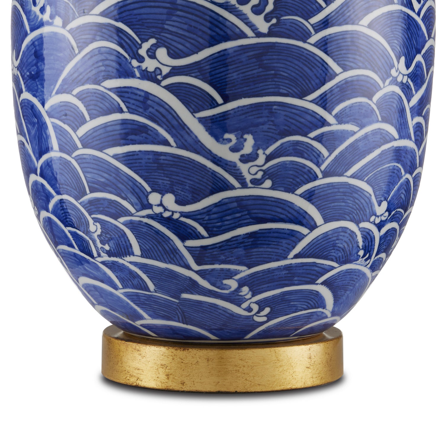 One Light Table Lamp from the Nami collection in Blue/White/Gold Leaf finish