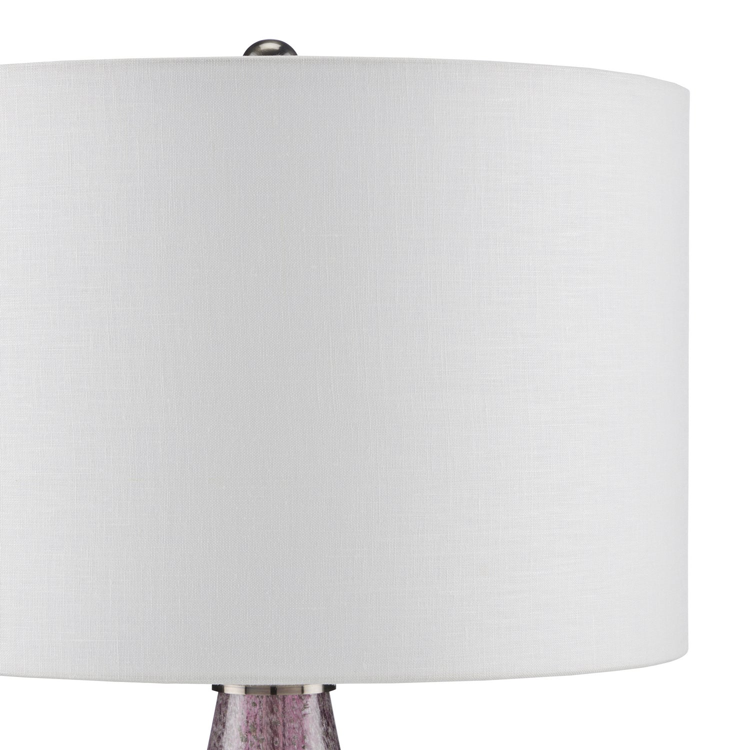 One Light Table Lamp from the Optimist collection in Purple/Clear/Antique Nickel finish