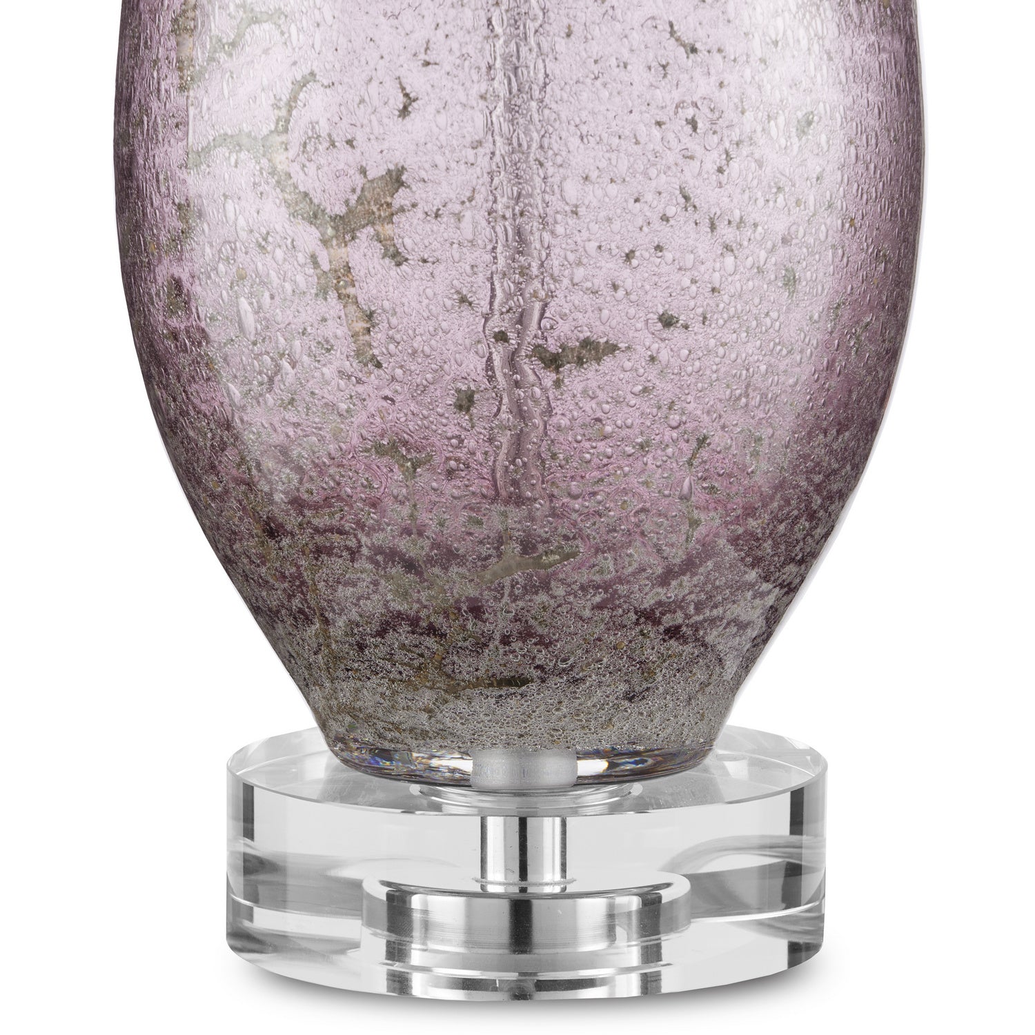 One Light Table Lamp from the Optimist collection in Purple/Clear/Antique Nickel finish