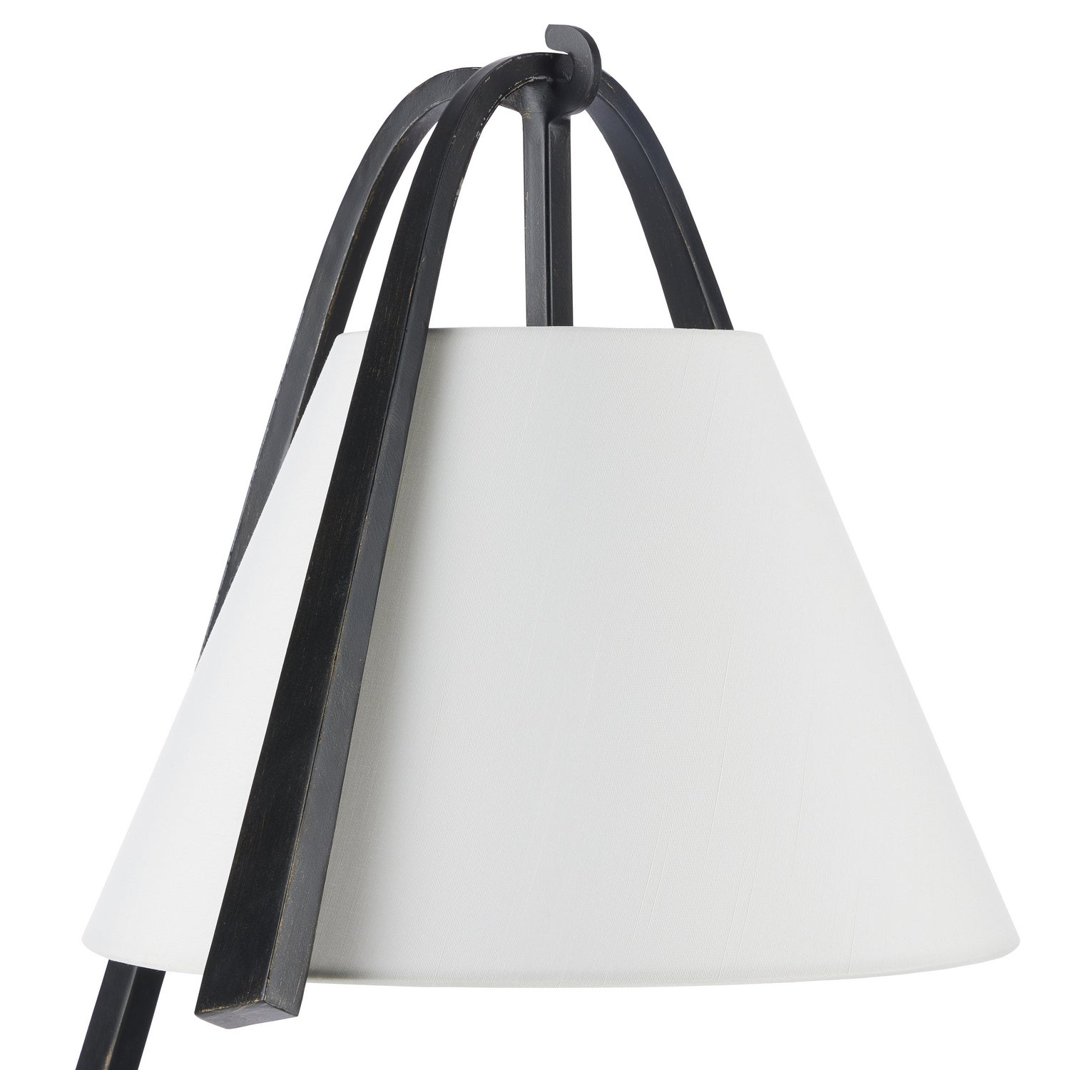 One Light Floor Lamp from the Frey collection in Satin Black/Brushed Brown finish