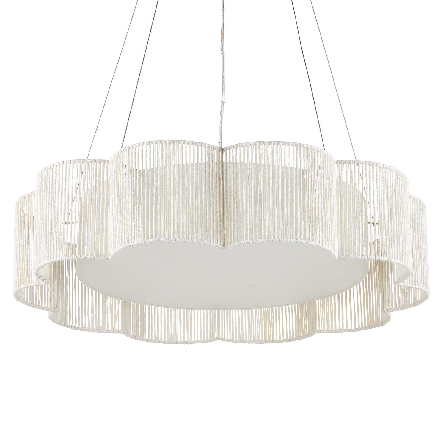 LED Chandelier from the Ancroft collection in White/Contemporary Silver Leaf finish