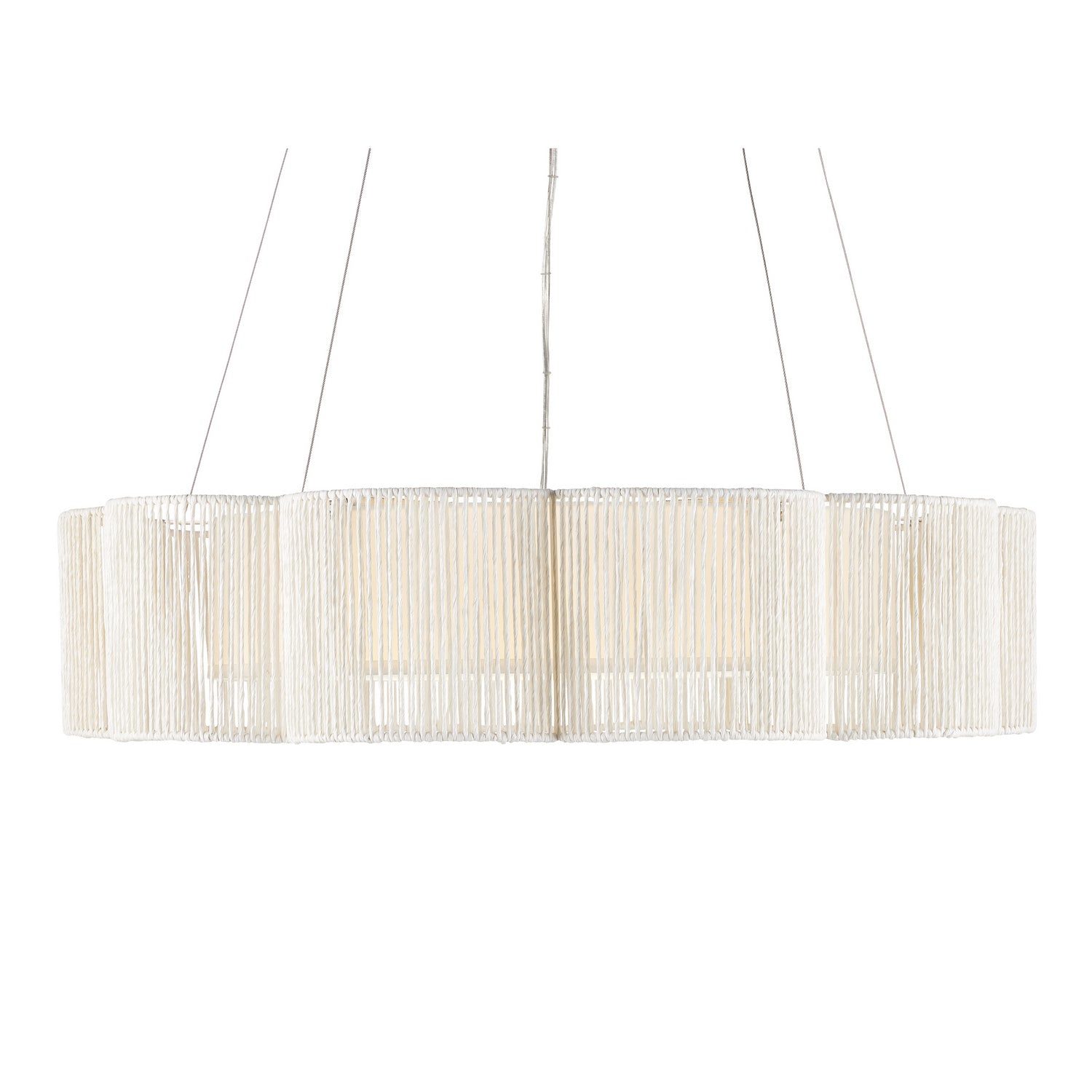 LED Chandelier from the Ancroft collection in White/Contemporary Silver Leaf finish