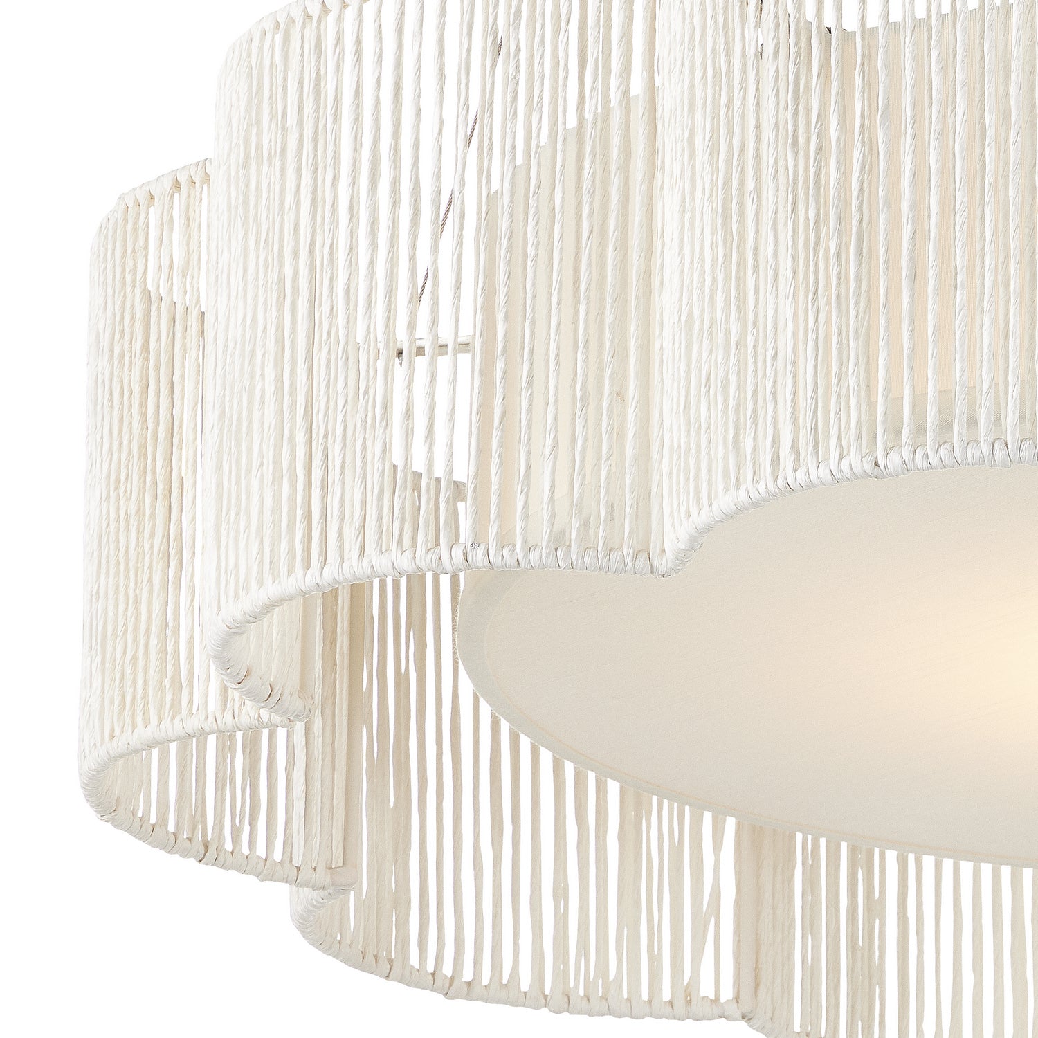 LED Chandelier from the Ancroft collection in White/Contemporary Silver Leaf finish