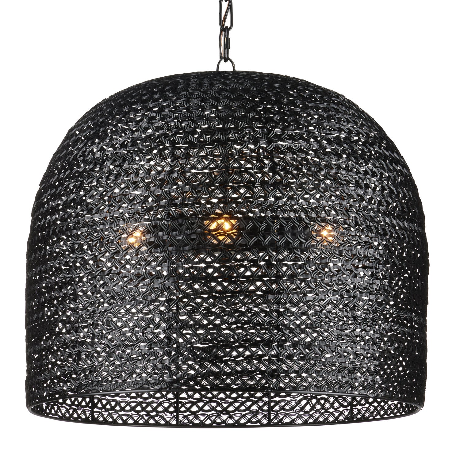 Three Light Pendant from the Piero collection in Satin Black finish