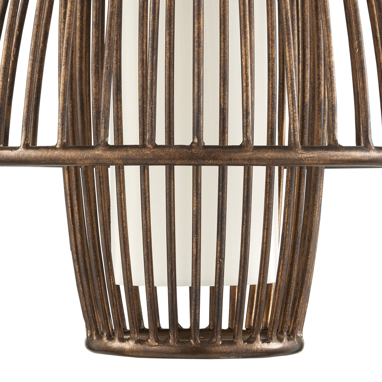 Two Light Chandelier from the Benjiro collection in Cupertino/Off-White finish