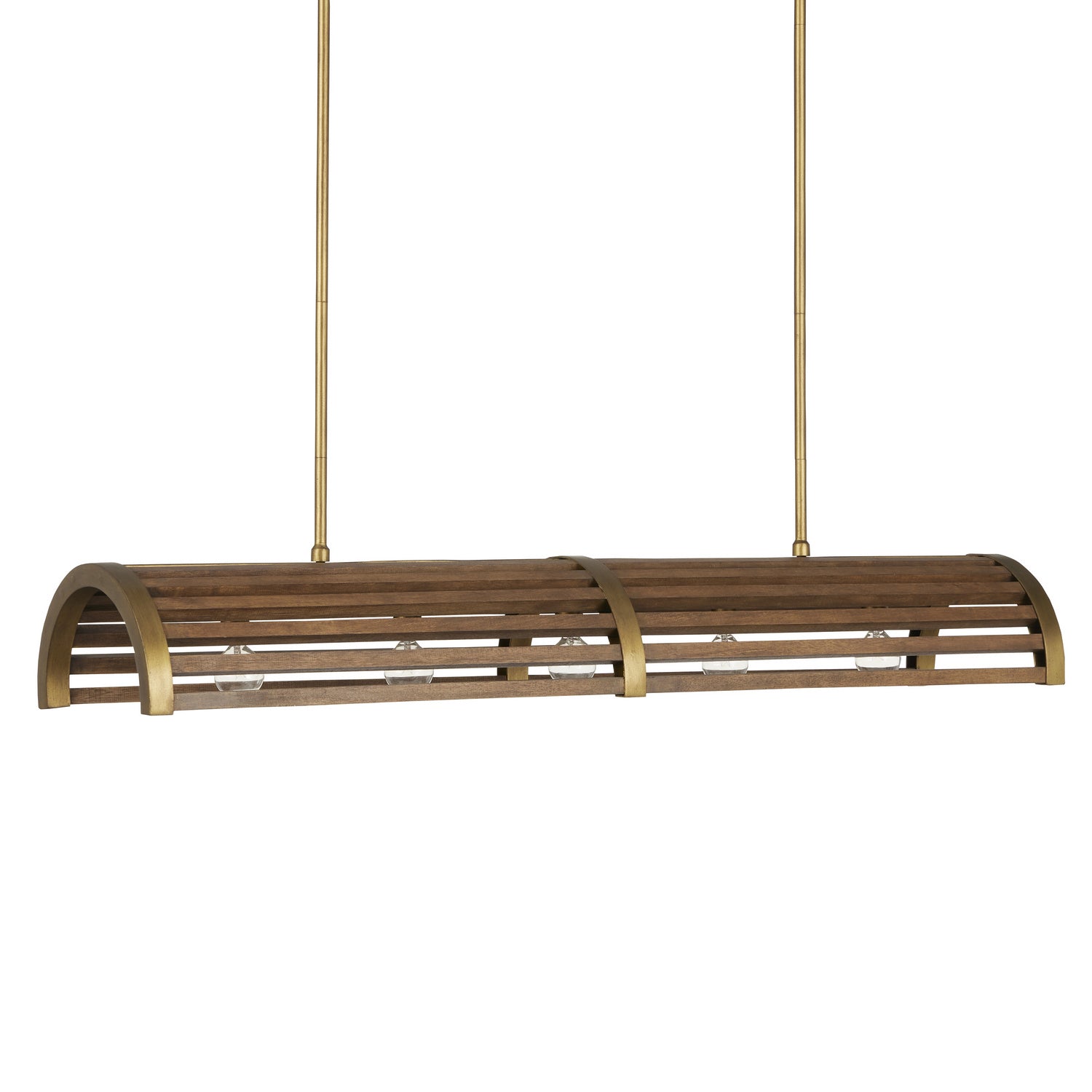 Five Light Chandelier from the Woodbine collection in Chestnut/Brass finish