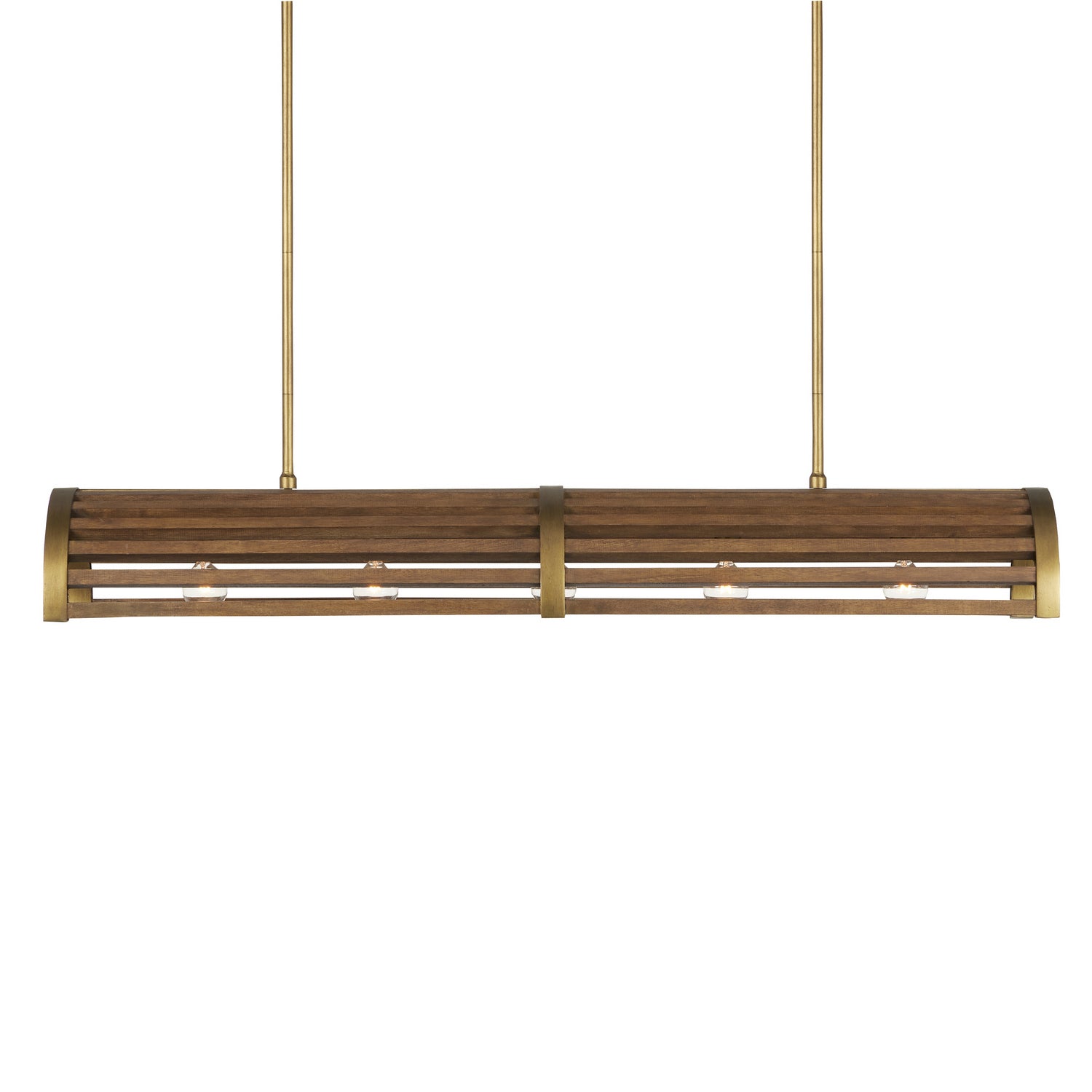 Five Light Chandelier from the Woodbine collection in Chestnut/Brass finish