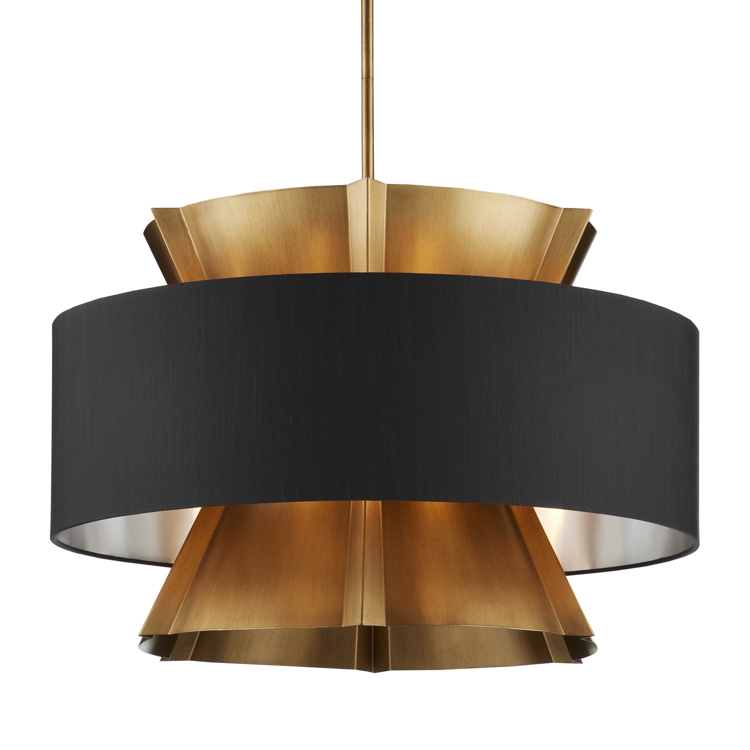 Six Light Chandelier from the Oxenwood collection in Brass/Black finish