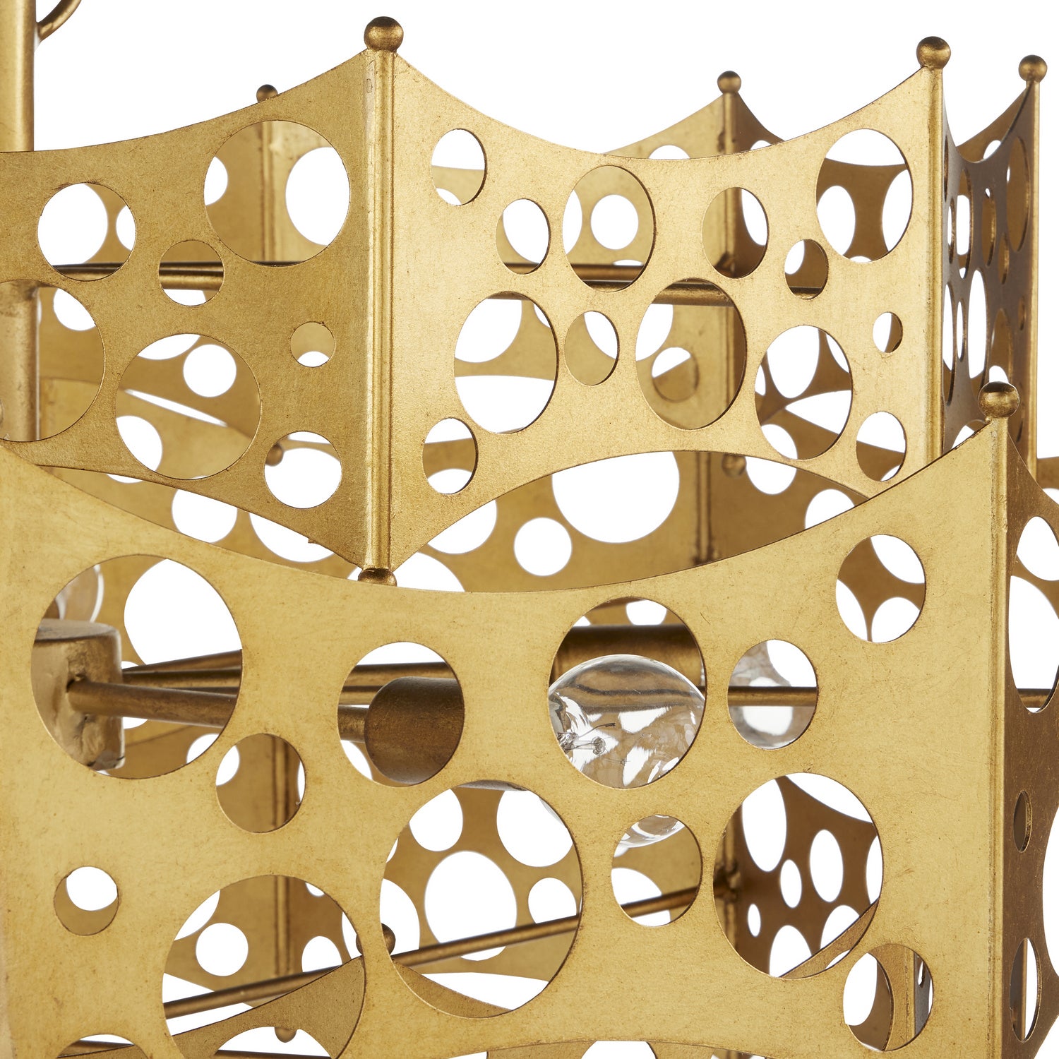 Five Light Chandelier from the Emmental collection in Contemporary Gold Leaf finish