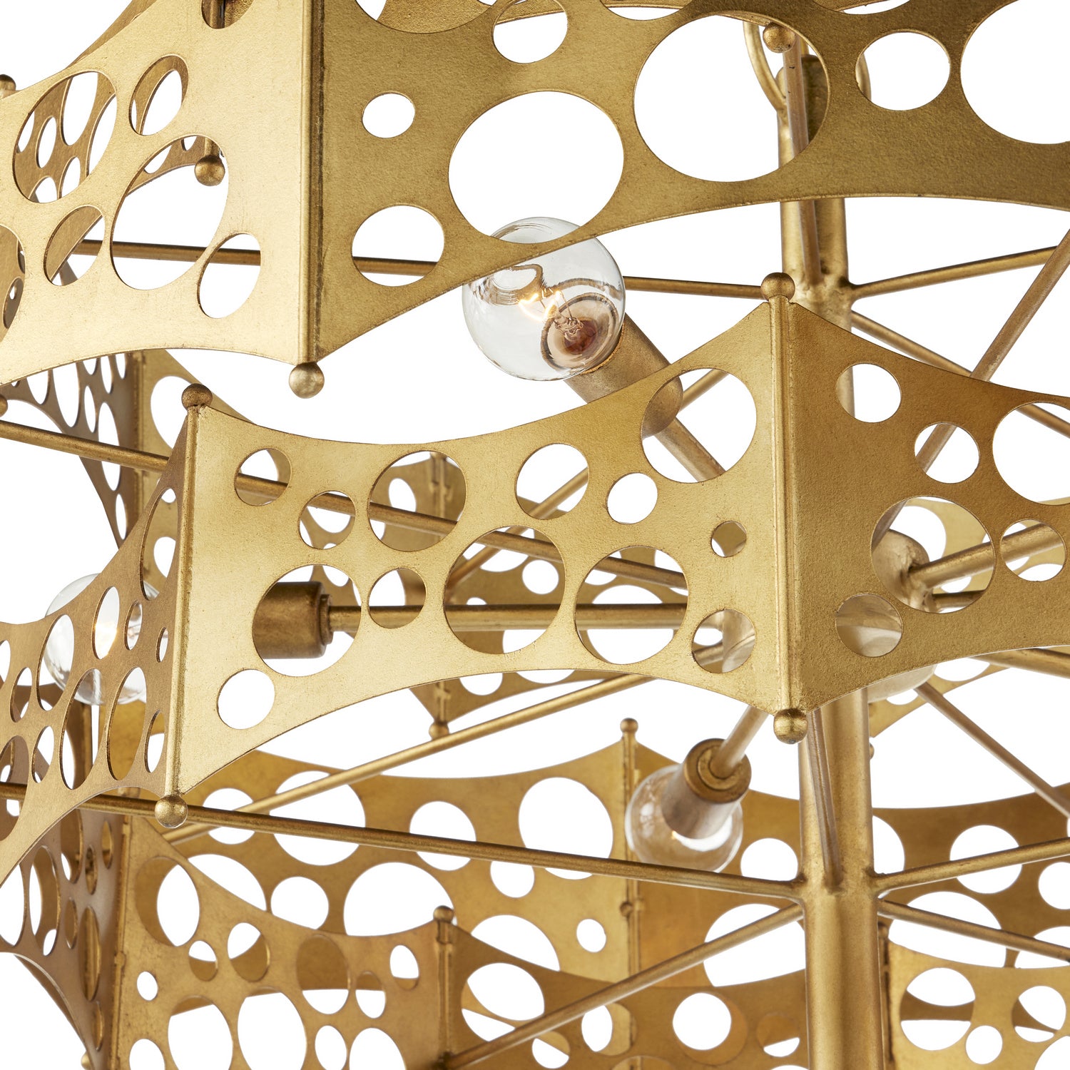 Five Light Chandelier from the Emmental collection in Contemporary Gold Leaf finish