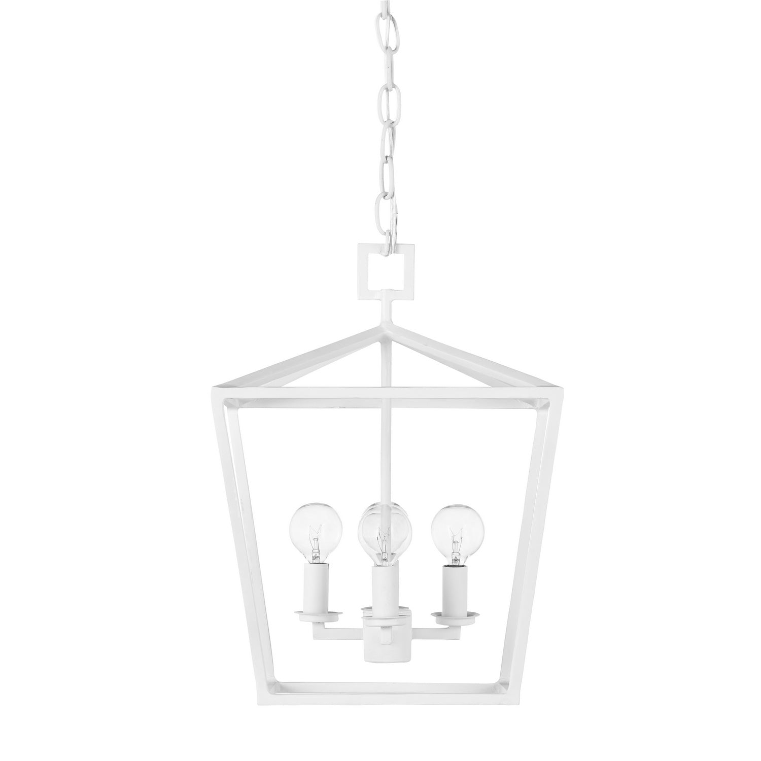 Four Light Chandelier from the Denison collection in Gesso White finish