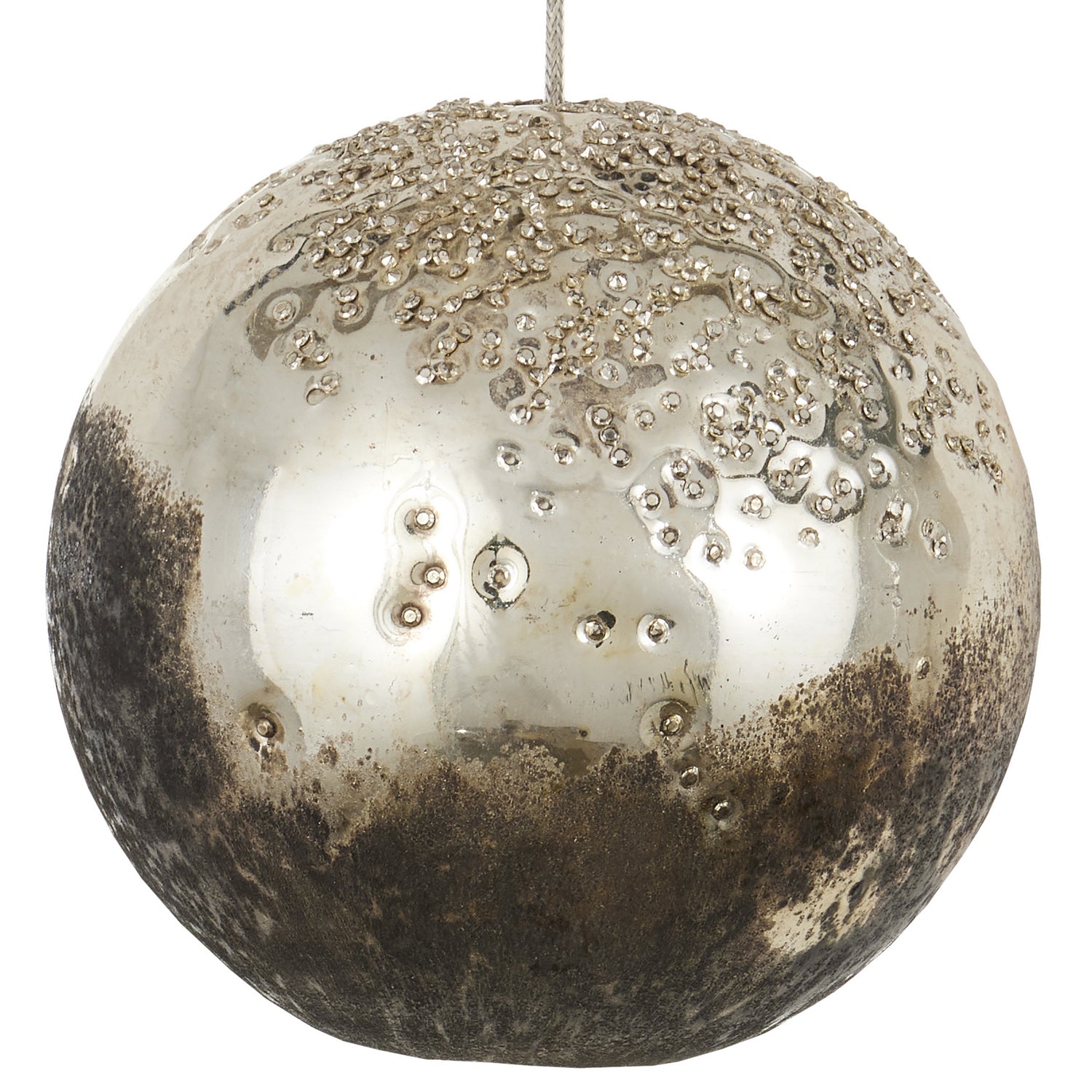 One Light Pendant from the Pathos collection in Antique Silver/Antique Gold/Matte Charcoal finish