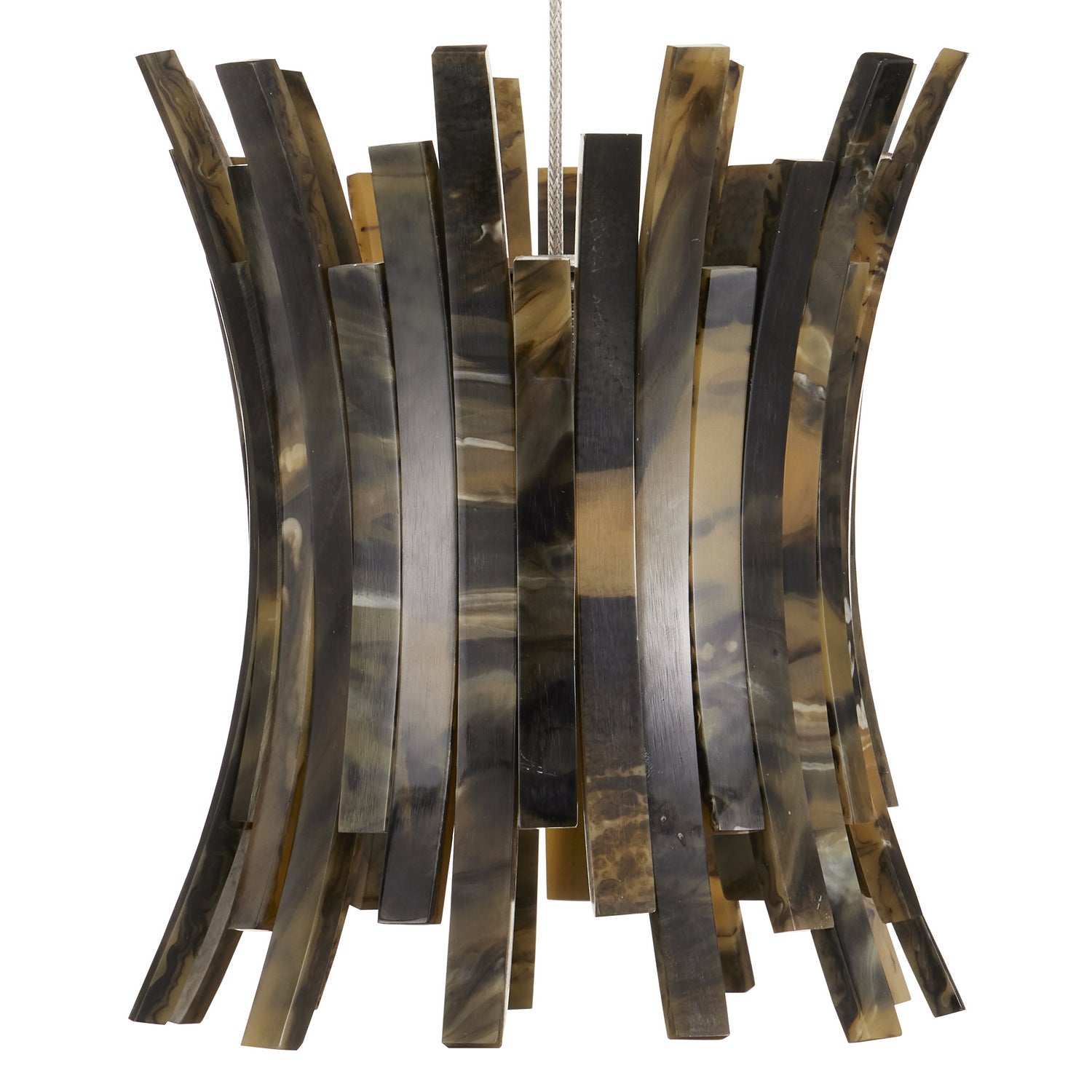 Three Light Pendant from the Alsop collection in Brown/Black/Natural finish