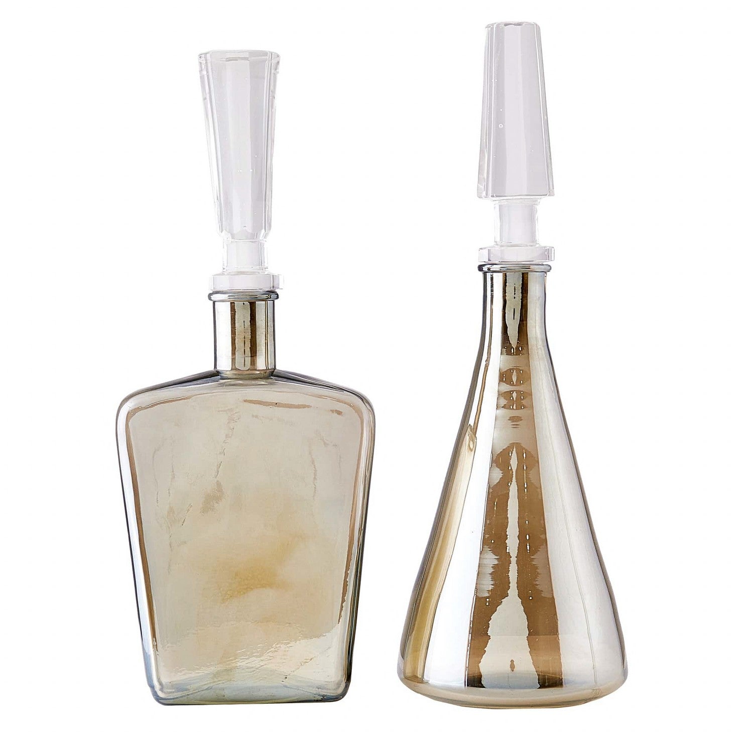 Decanters, Set of 2 from the Talbany collection in Smoke Luster finish