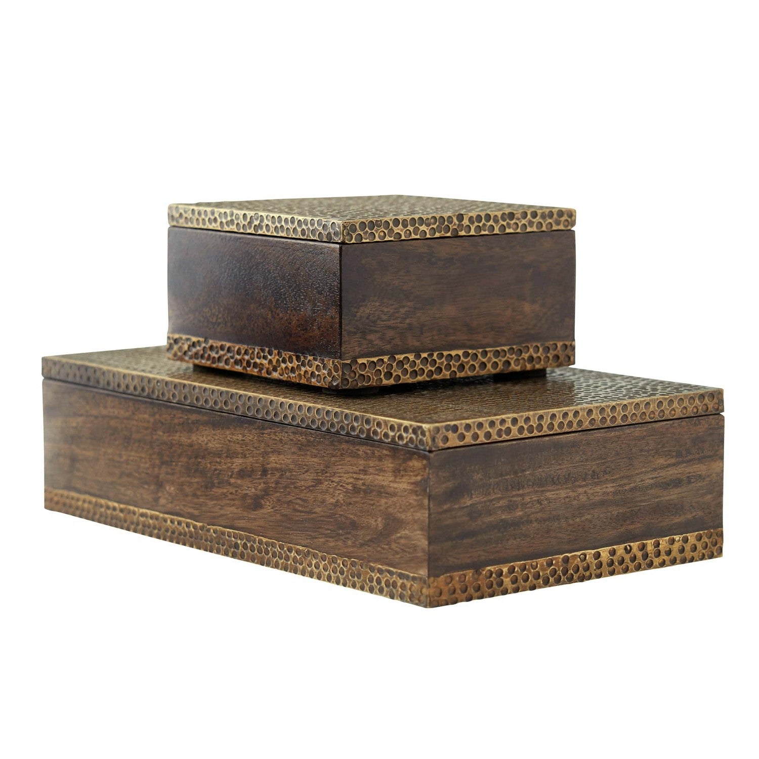 Boxes, Set of 2 from the Turneyes collection in Dark Walnut finish