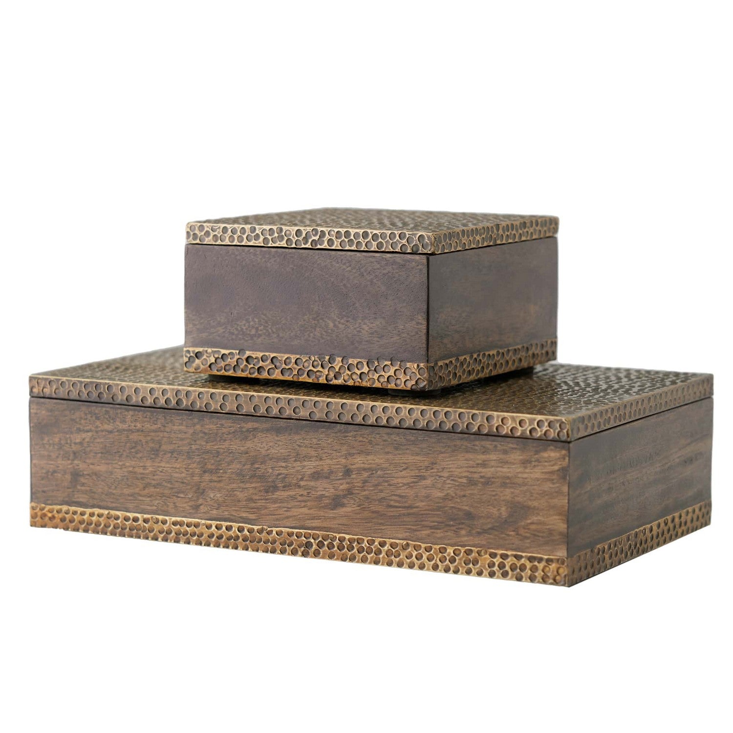 Boxes, Set of 2 from the Turneyes collection in Dark Walnut finish