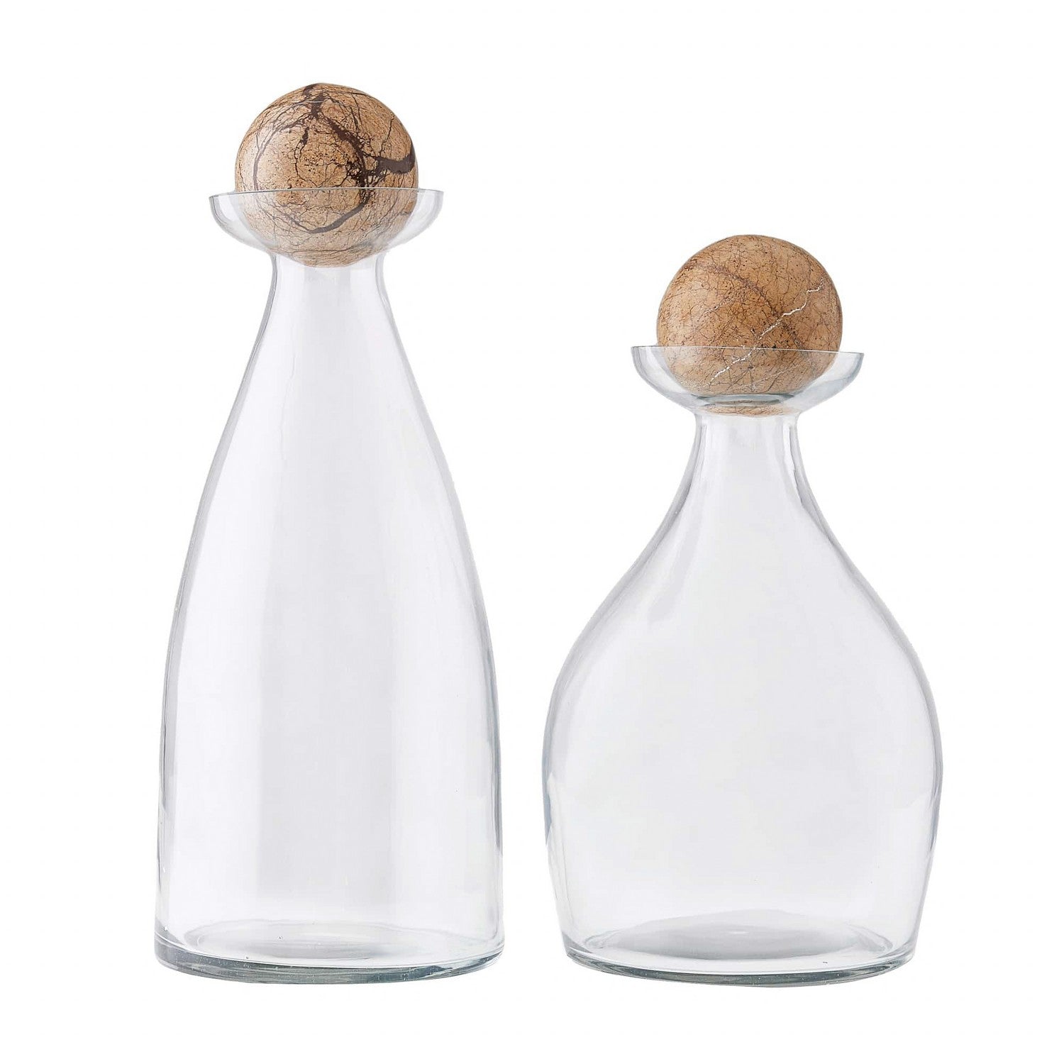 Decanters, Set of 2 from the Thayer collection in Clear finish