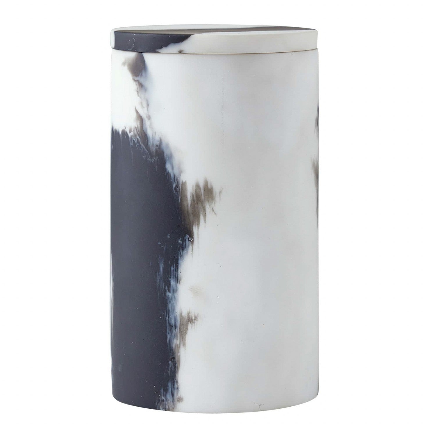 Containers, Set of 2 from the Hollie collection in Black & White finish