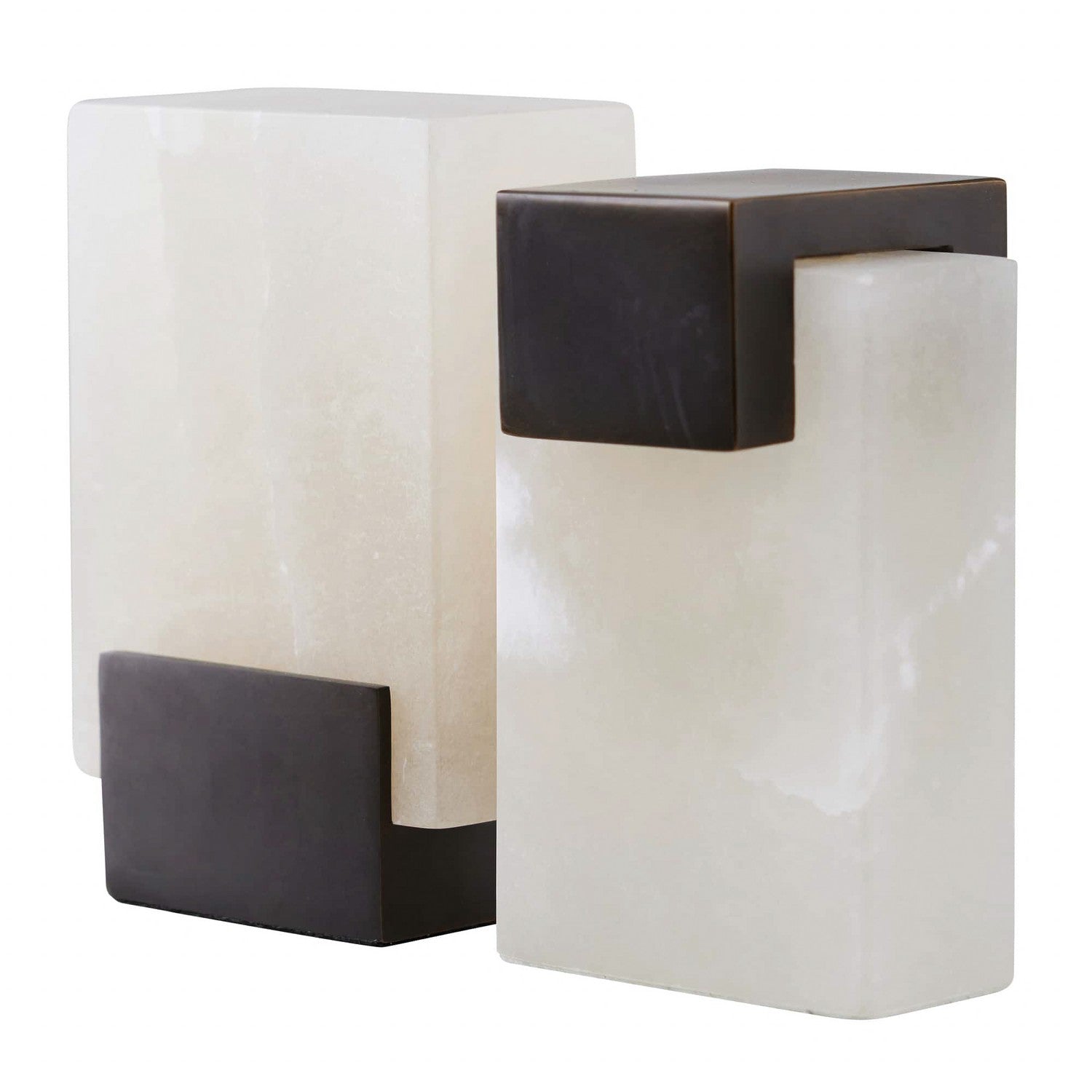 Bookends, Set of 2 from the Tolliver collection in White finish