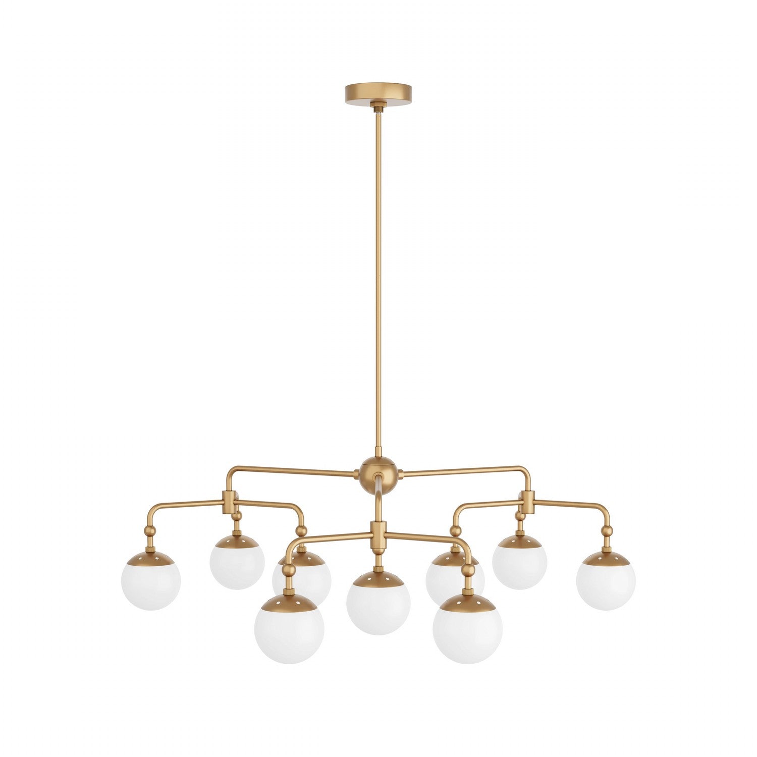 Nine Light Chandelier from the Utica collection in Antique Brass finish