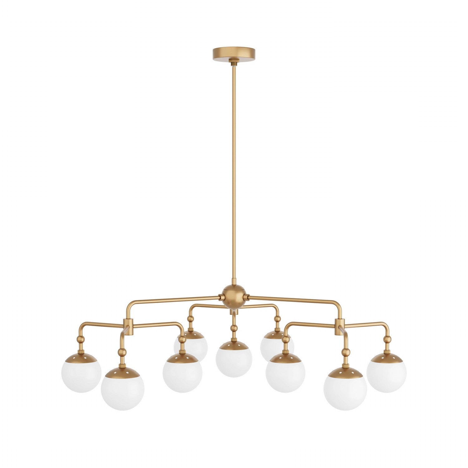 Nine Light Chandelier from the Utica collection in Antique Brass finish