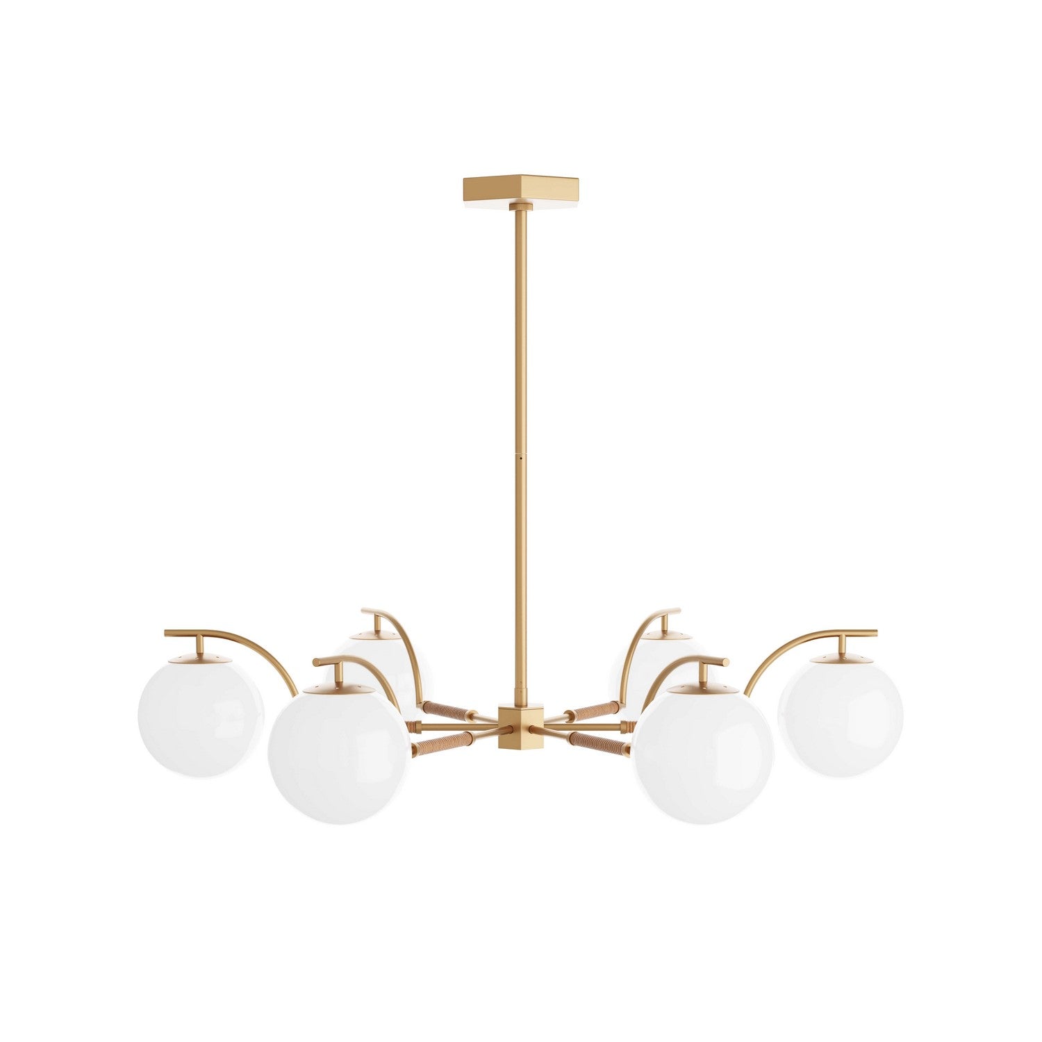 Six Light Chandelier from the Tricia collection in Antique Brass finish