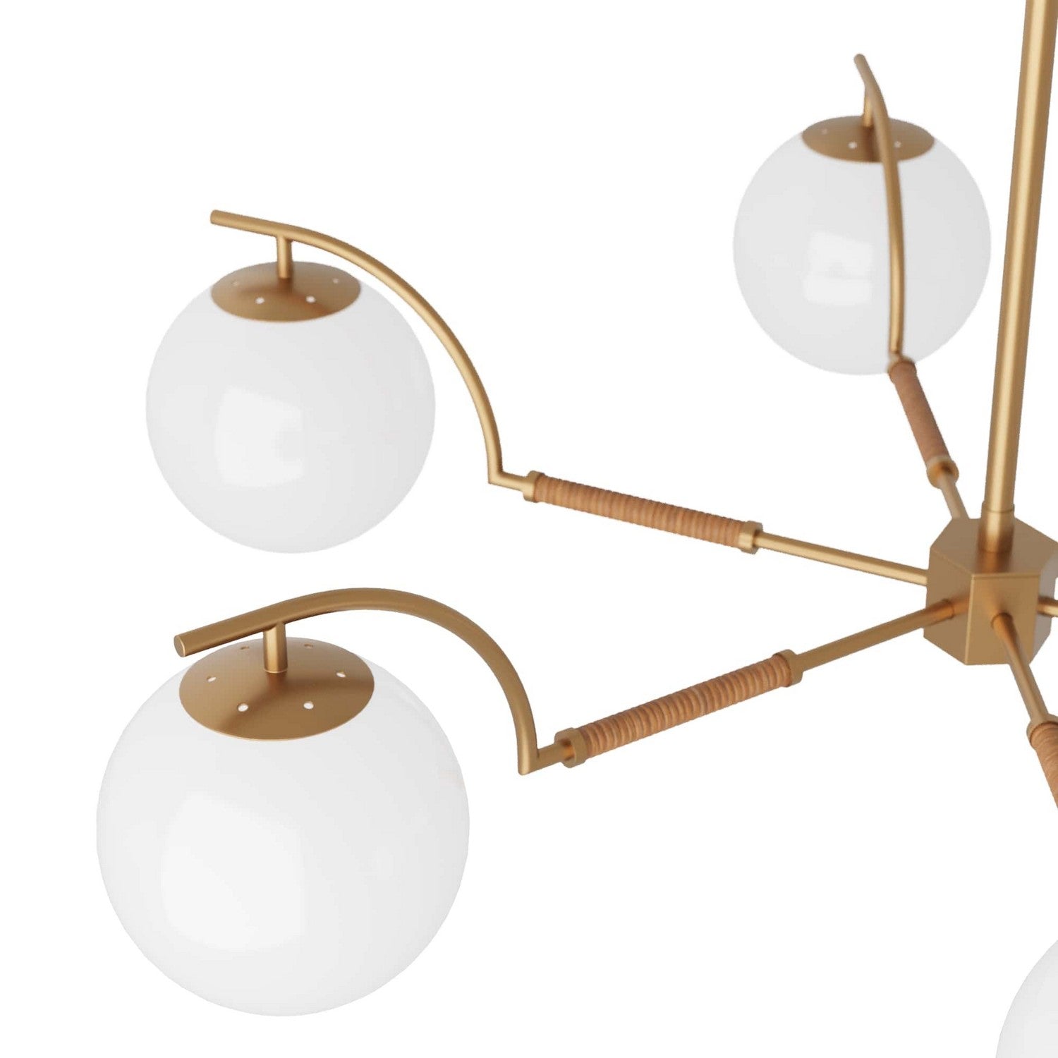 Six Light Chandelier from the Tricia collection in Antique Brass finish