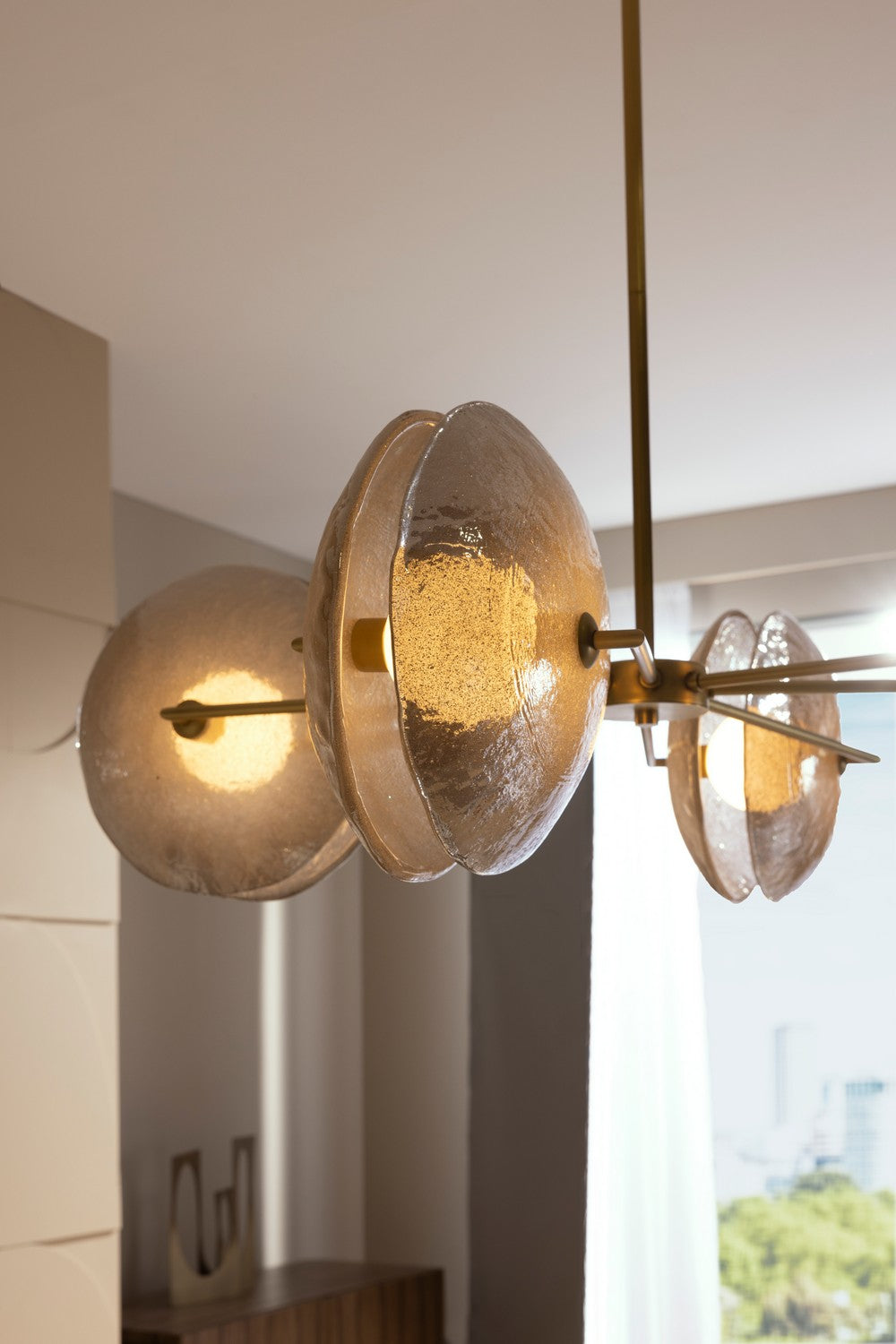 LED Chandelier from the Whitney collection in Smoke Luster finish