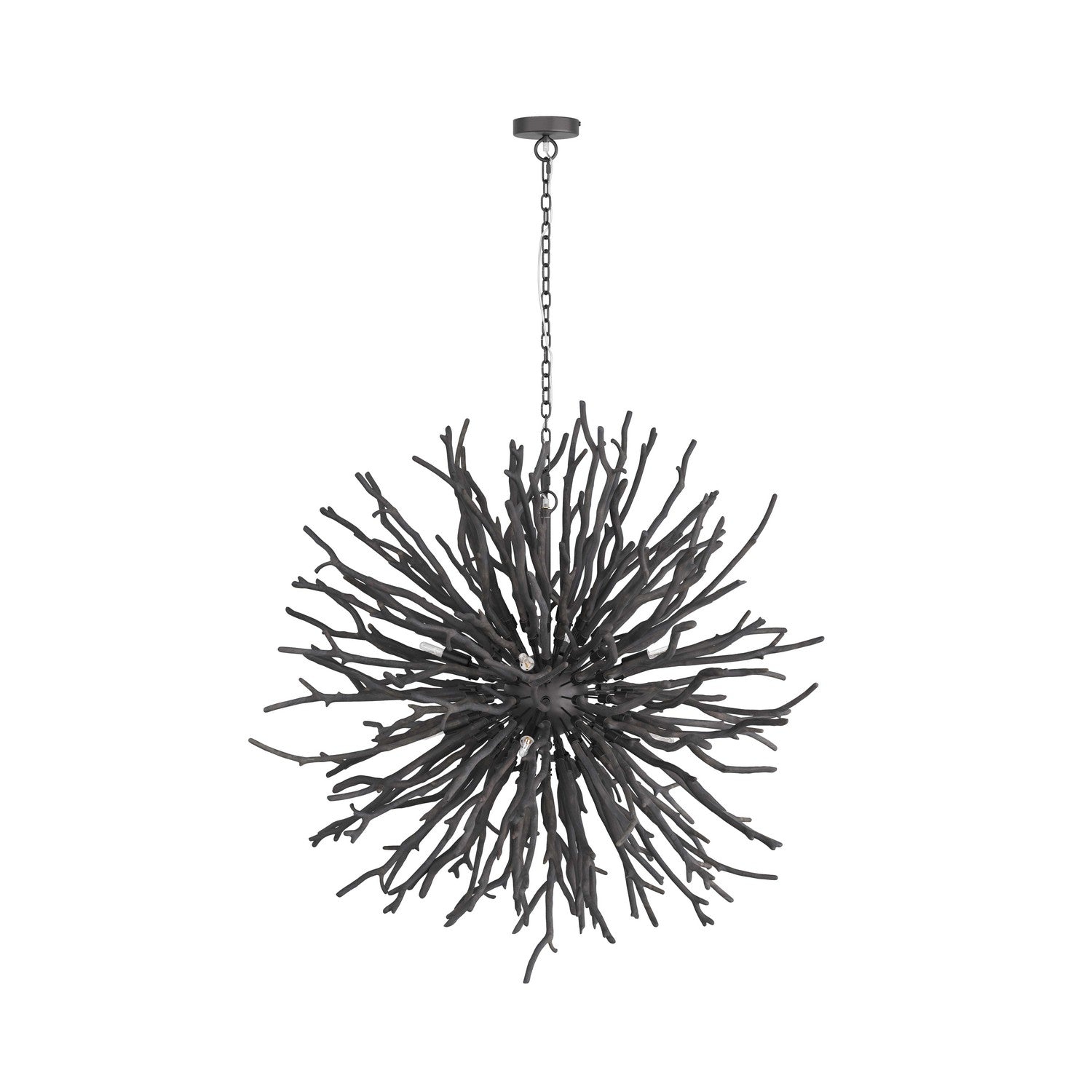 Eight Light Chandelier from the Finch collection in Dark Gray Wash finish