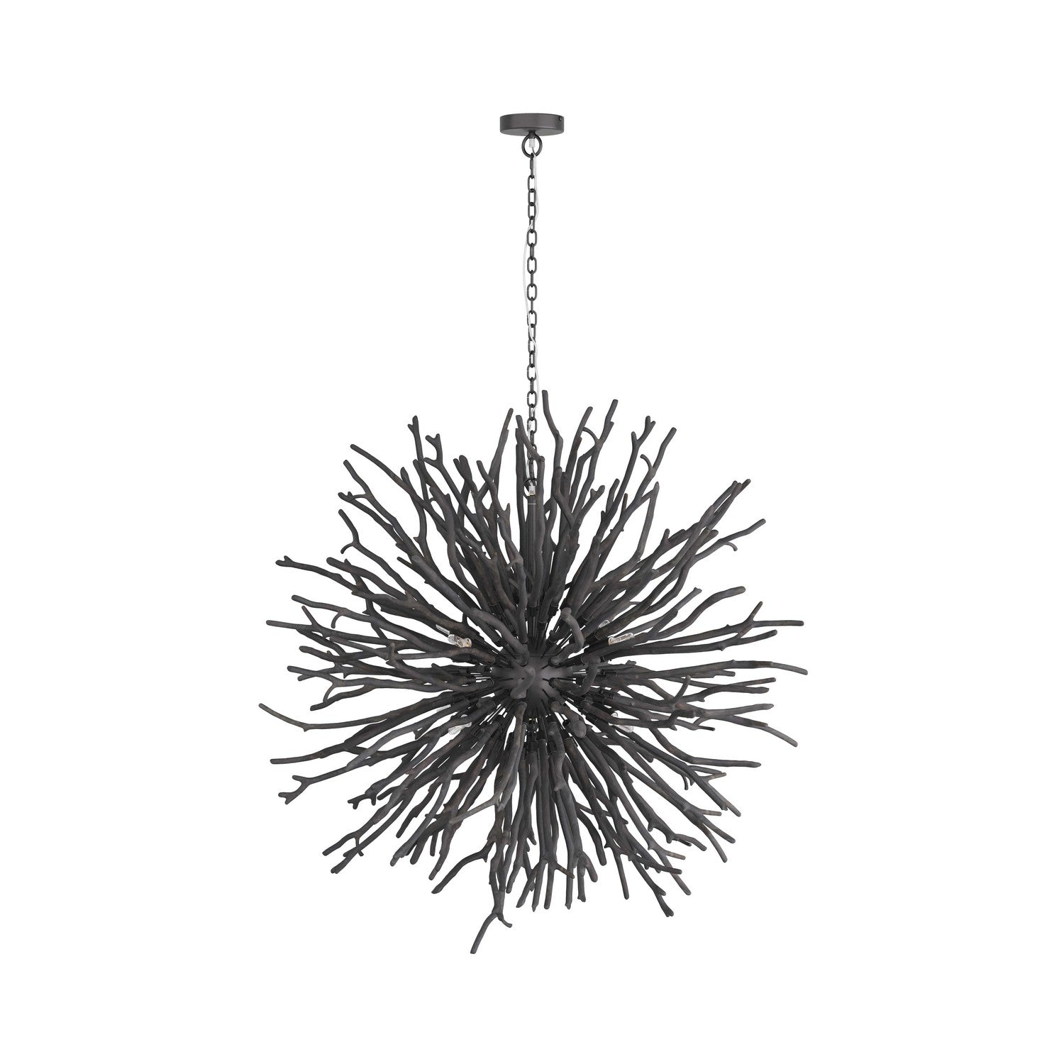 Eight Light Chandelier from the Finch collection in Dark Gray Wash finish