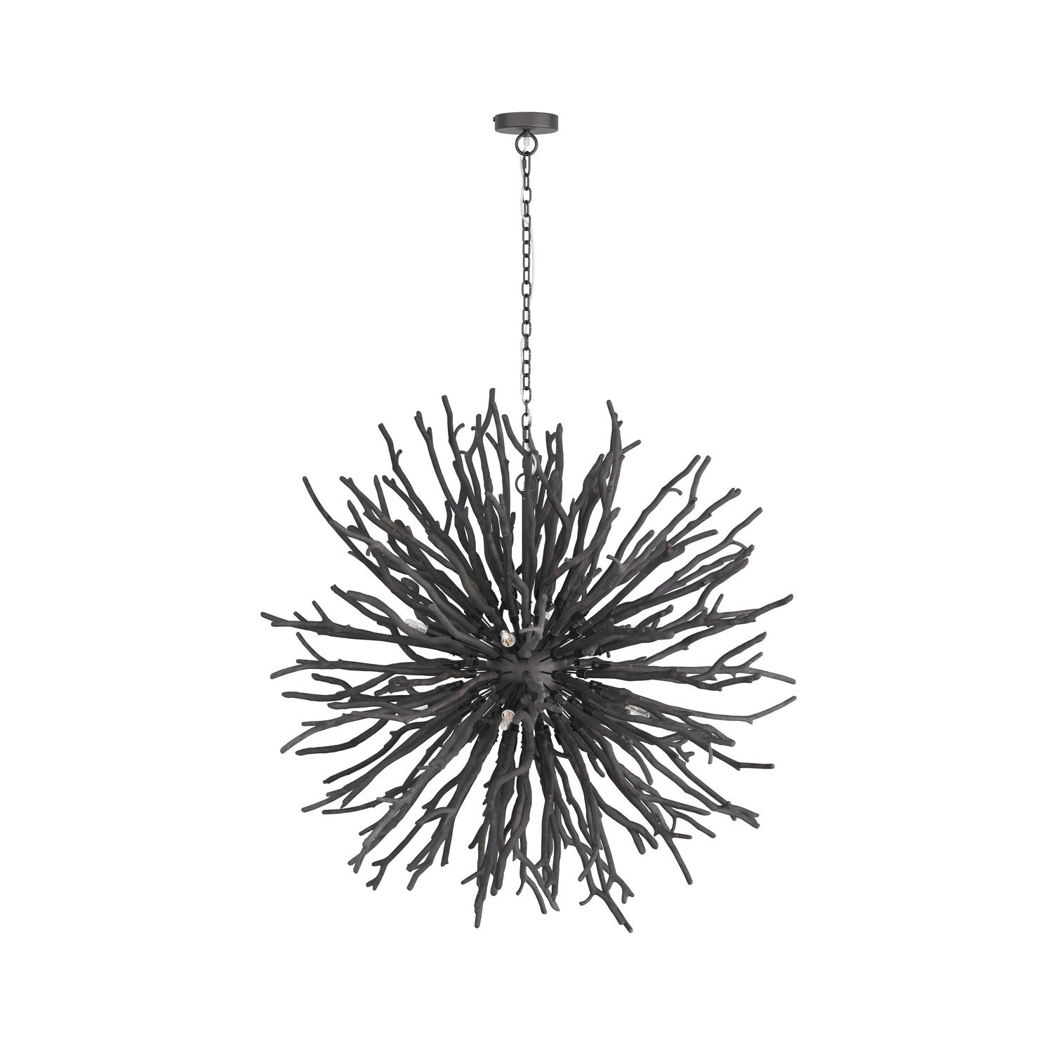 Eight Light Chandelier from the Finch collection in Dark Gray Wash finish