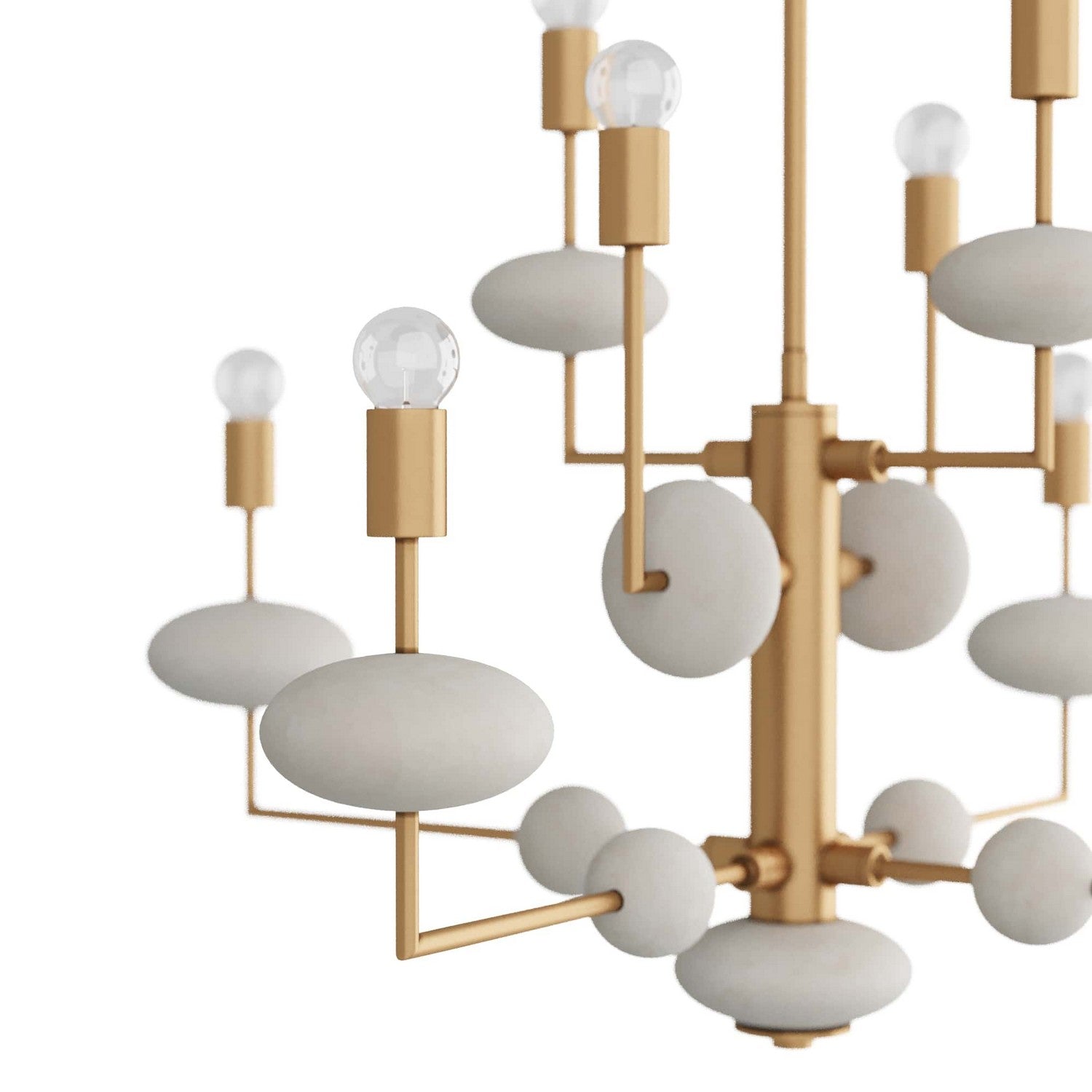 Eight Light Chandelier from the Vista collection in Antique Brass finish