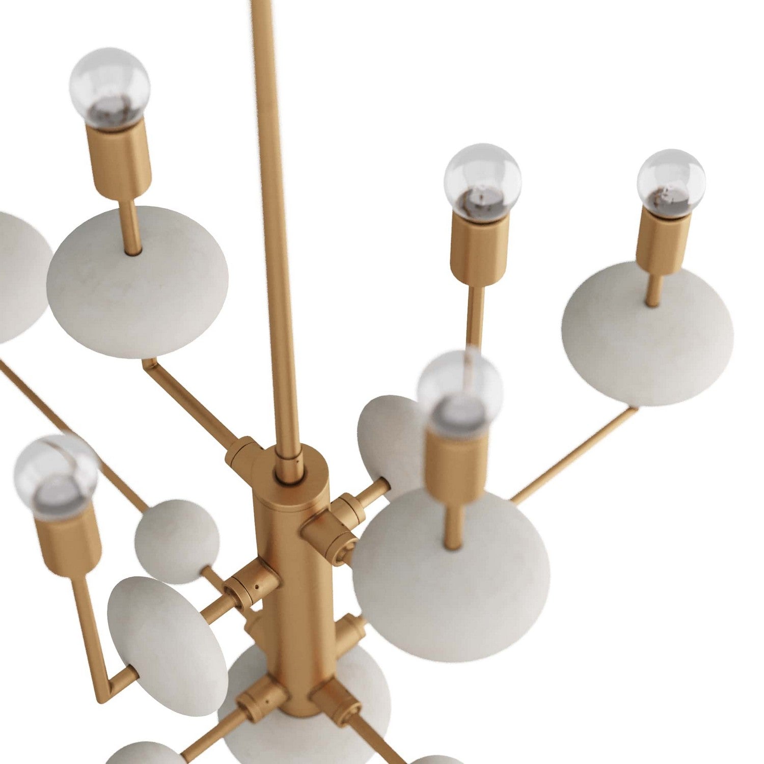 Eight Light Chandelier from the Vista collection in Antique Brass finish