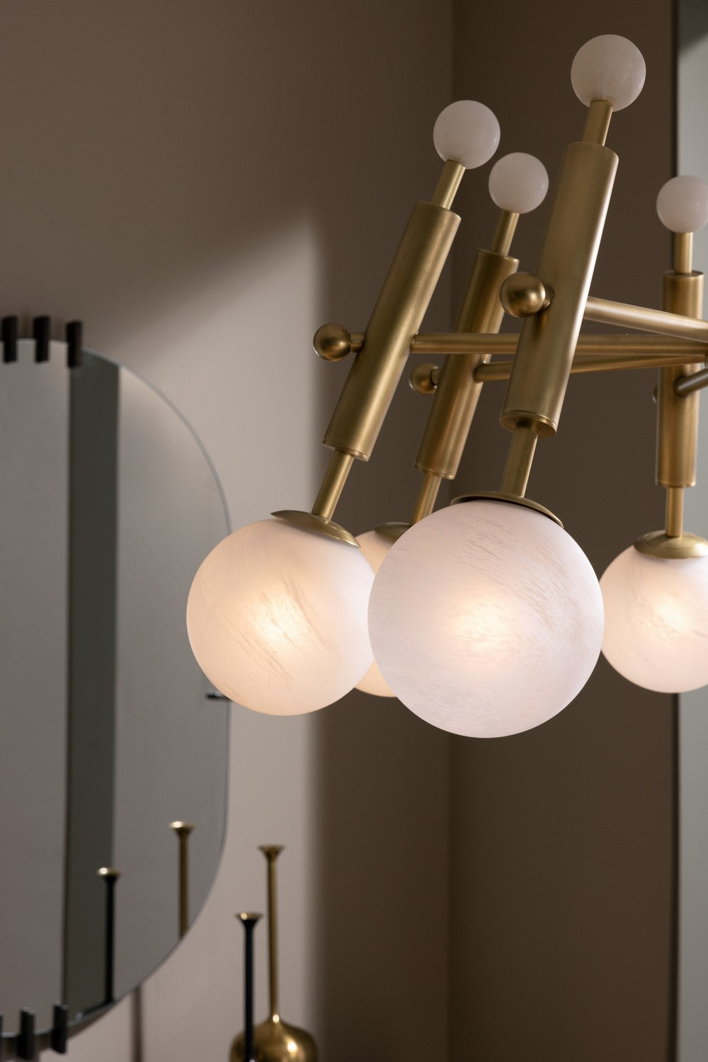 Eight Light Chandelier from the Verona collection in Antique Brass finish