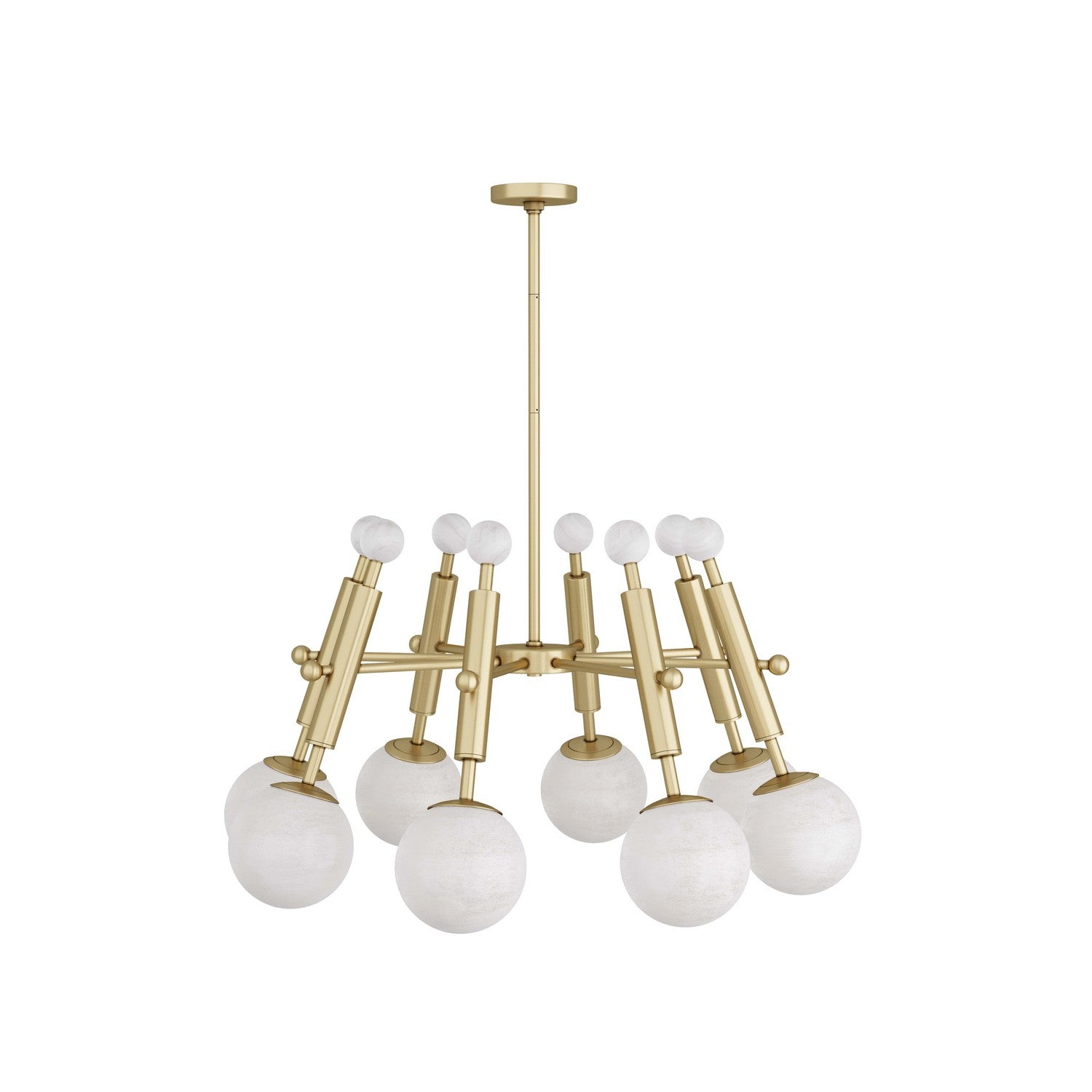 Eight Light Chandelier from the Verona collection in Antique Brass finish