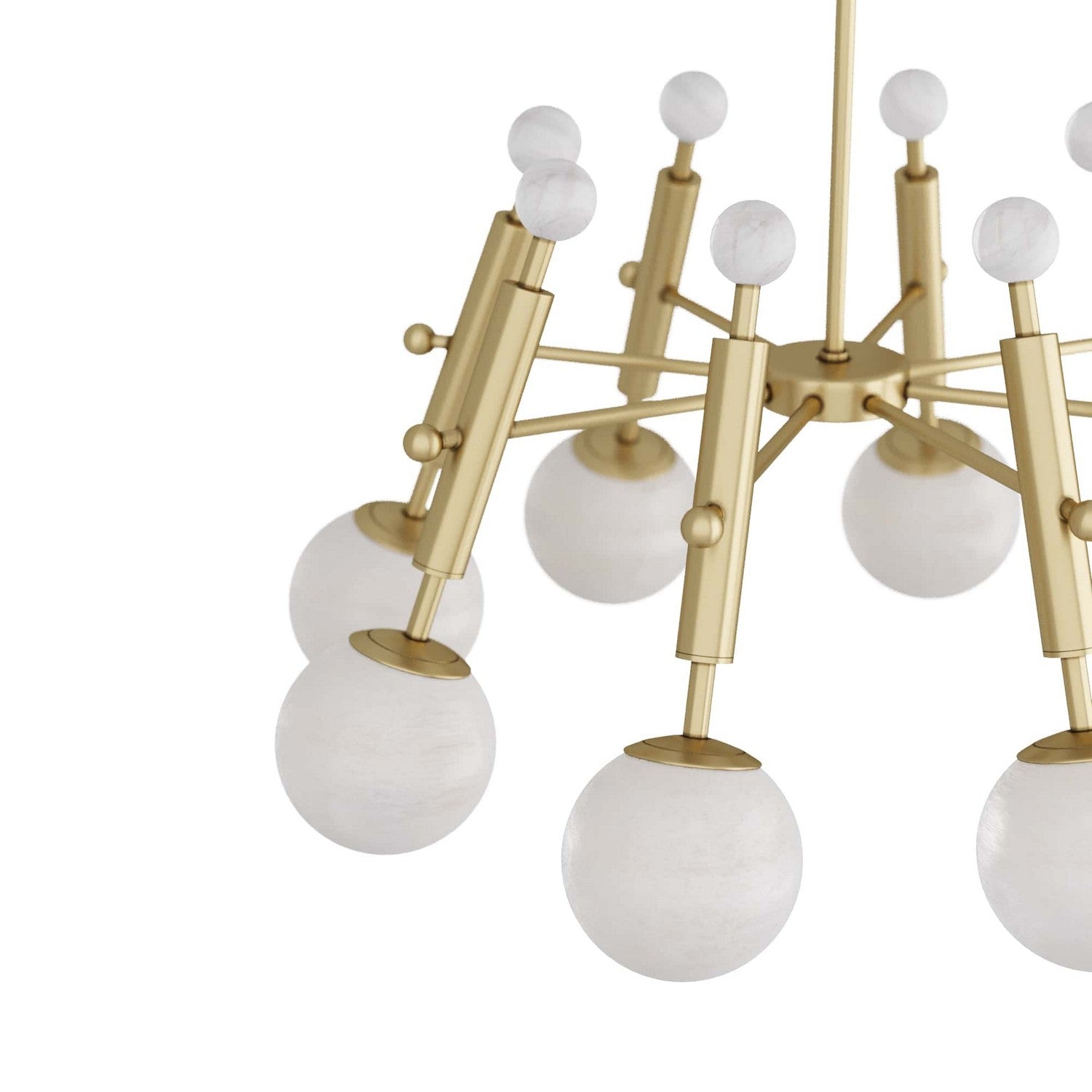 Eight Light Chandelier from the Verona collection in Antique Brass finish