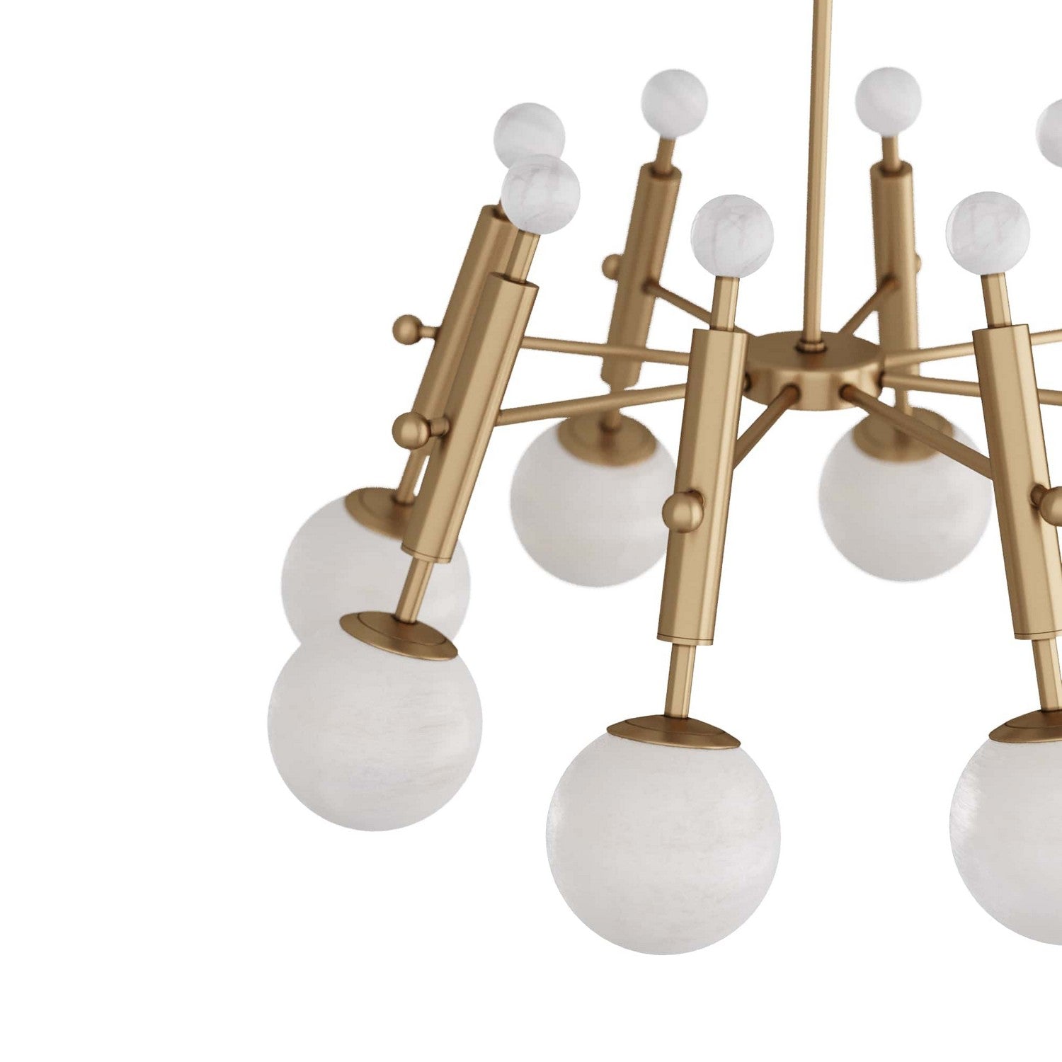 Eight Light Chandelier from the Verona collection in Antique Brass finish