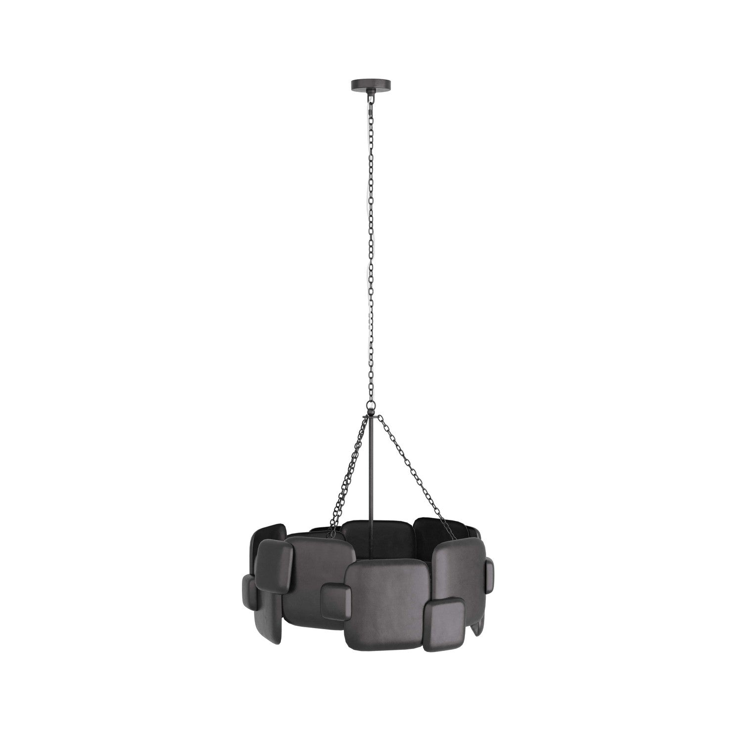 Six Light Chandelier from the Waylon collection in Blackened Iron finish