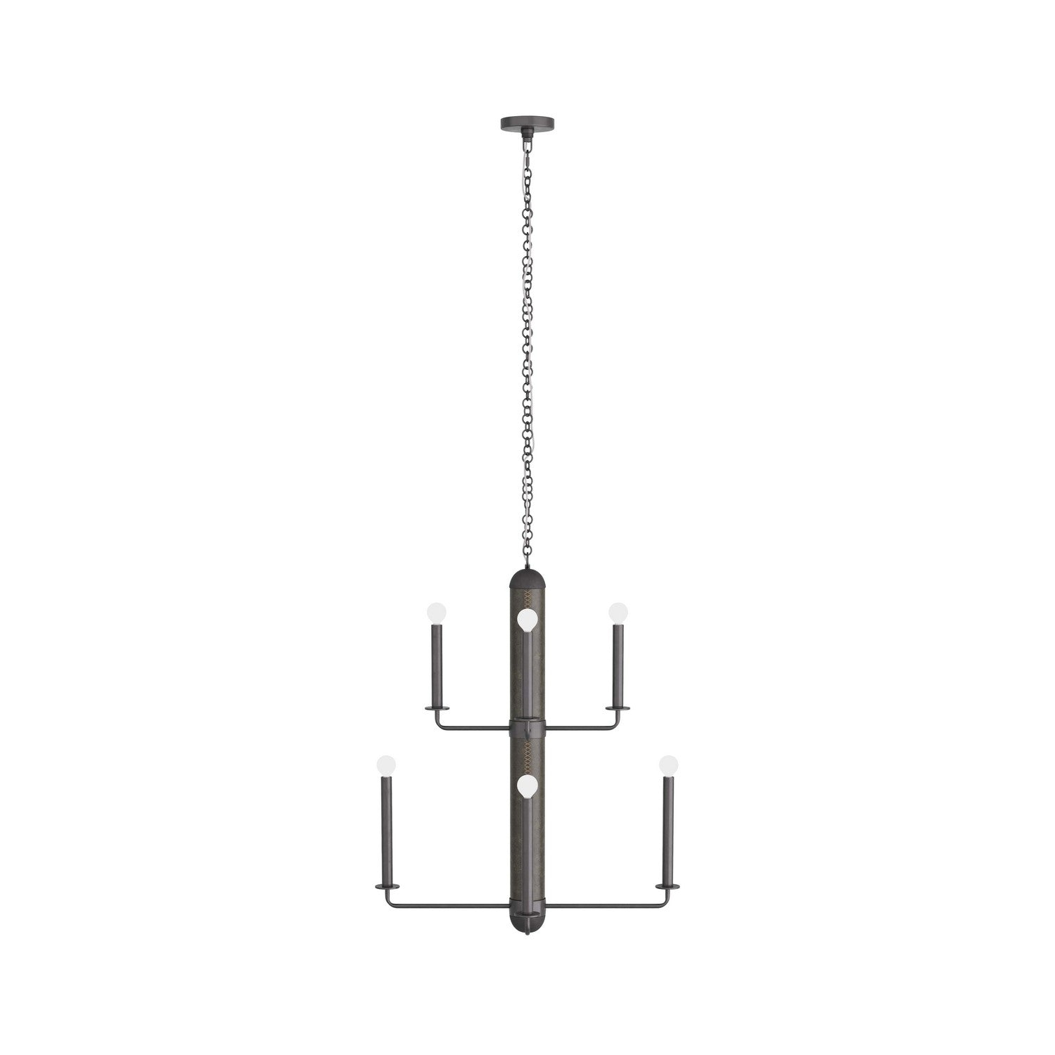 Eight Light Chandelier from the Walden collection in Graphite finish