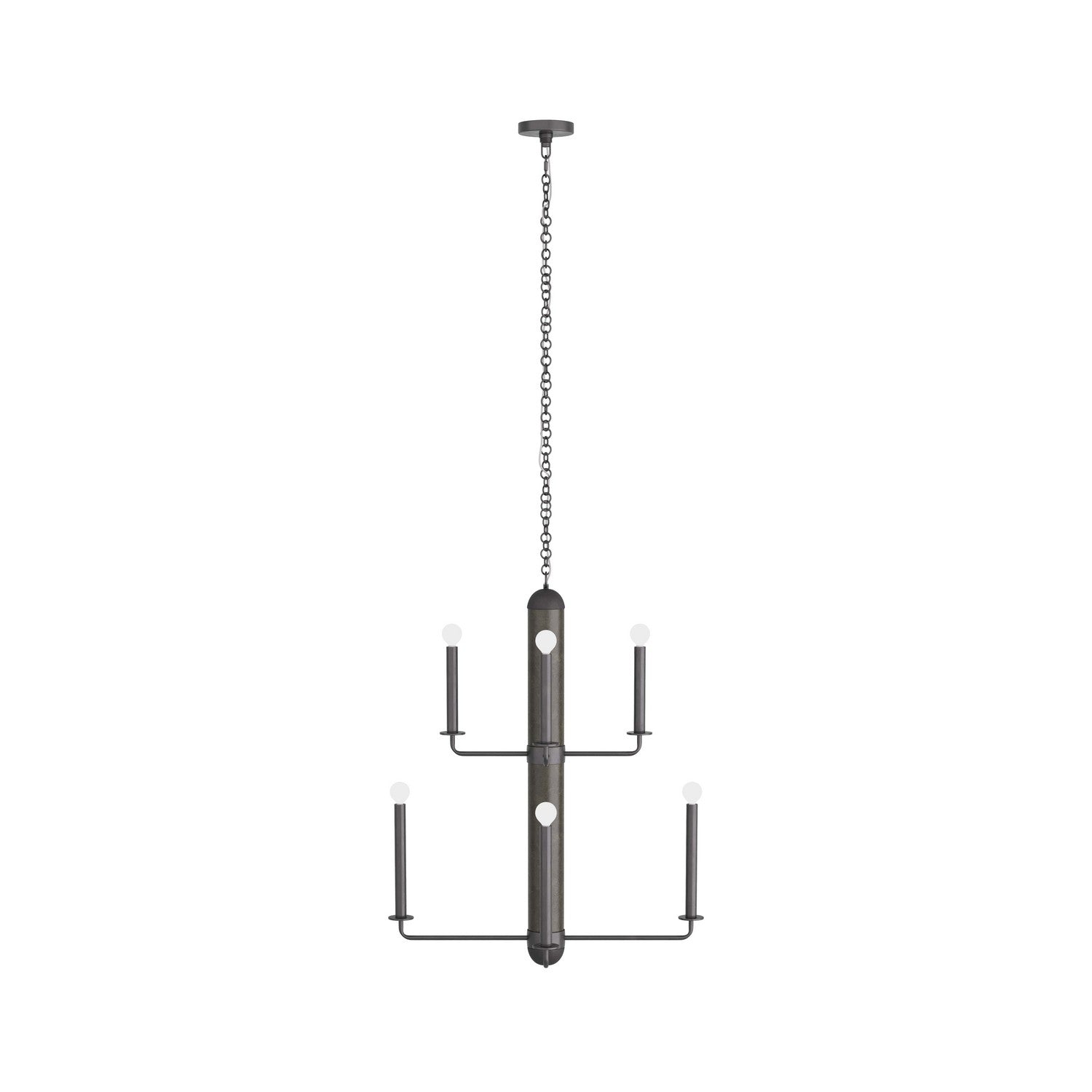 Eight Light Chandelier from the Walden collection in Graphite finish