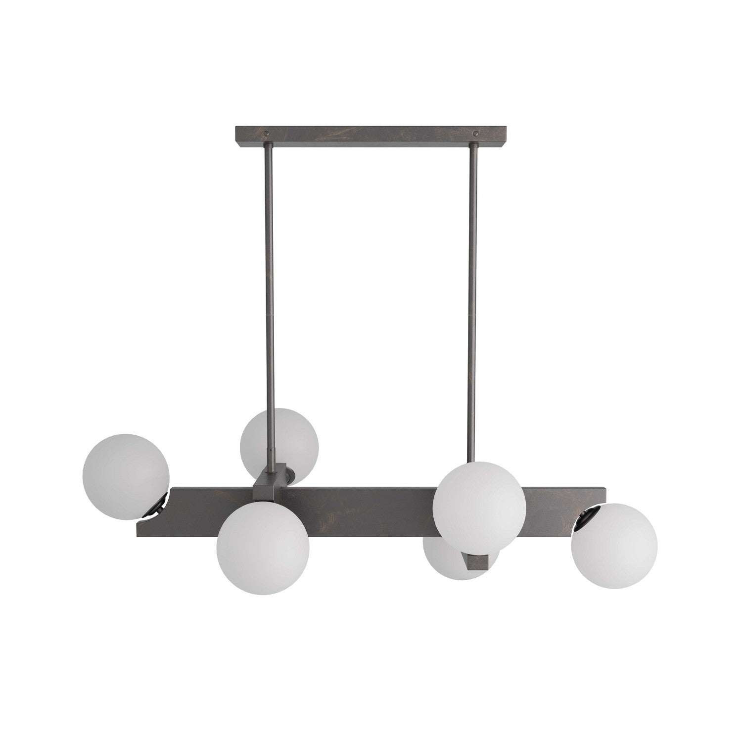 Six Light Chandelier from the Tallow collection in English Bronze finish