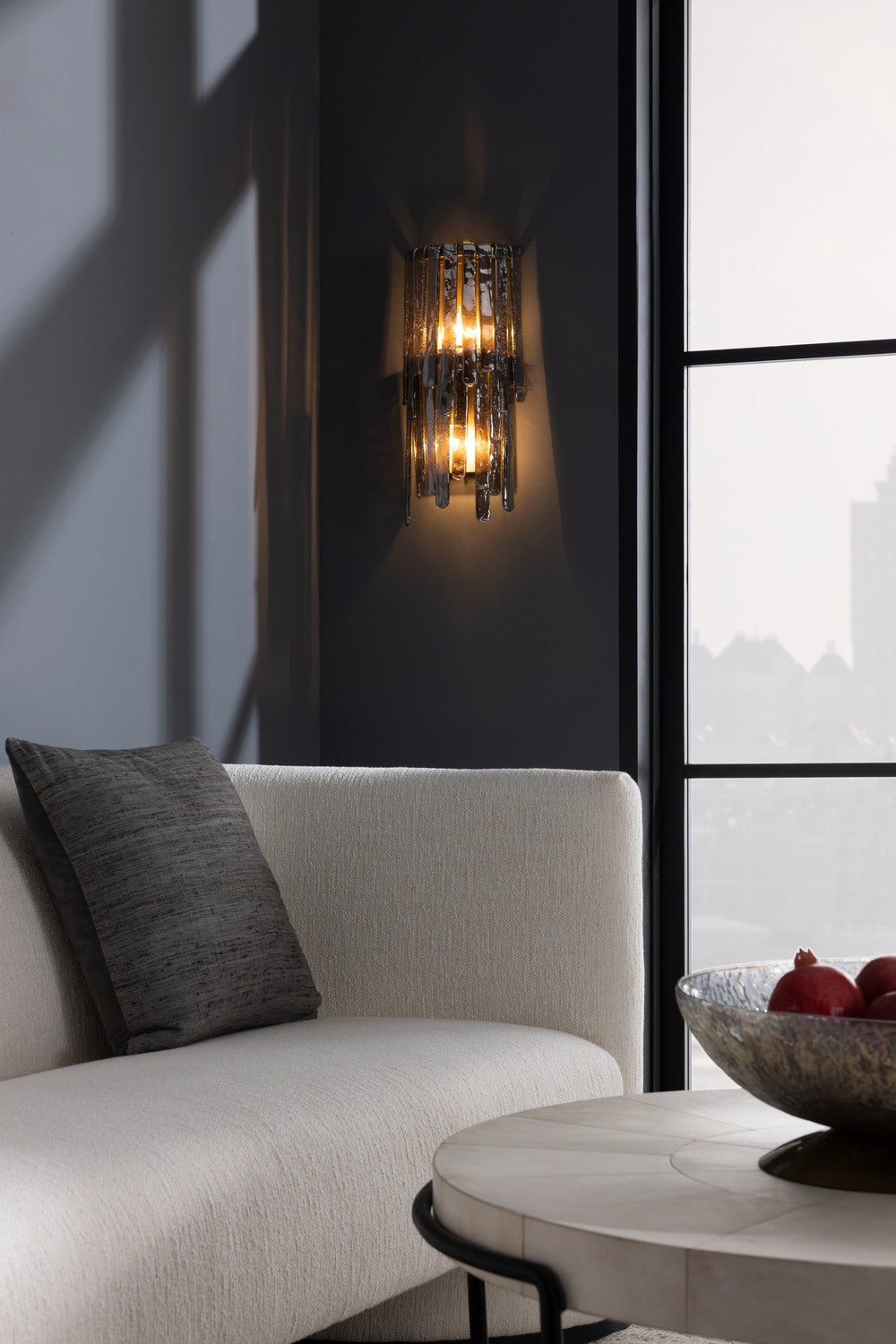 LED Wall Sconce from the Raine collection in Blue Smoke Luster finish