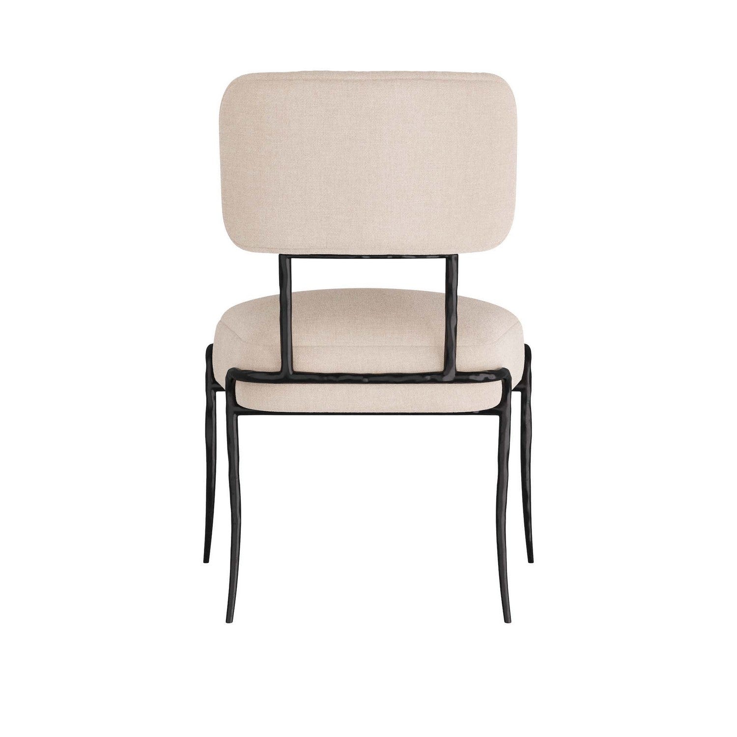 Chair from the Mosquito collection in Natural Linen/Blackened Iron finish